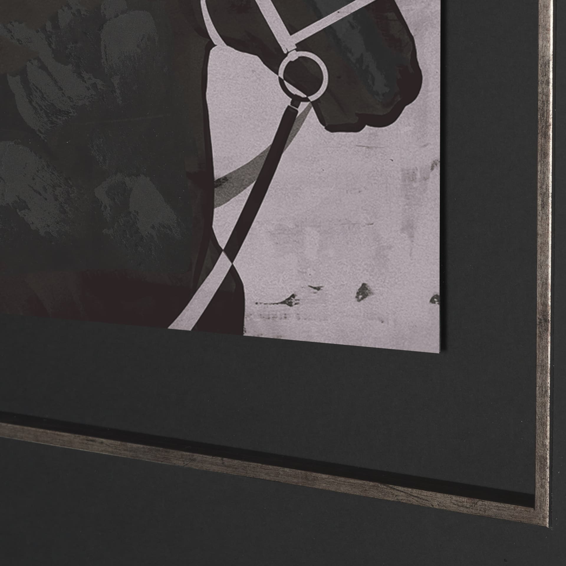 Steed 2 by Mercana Studio Hand-Embellished Framed Artwork Matted under Glass — product photograph