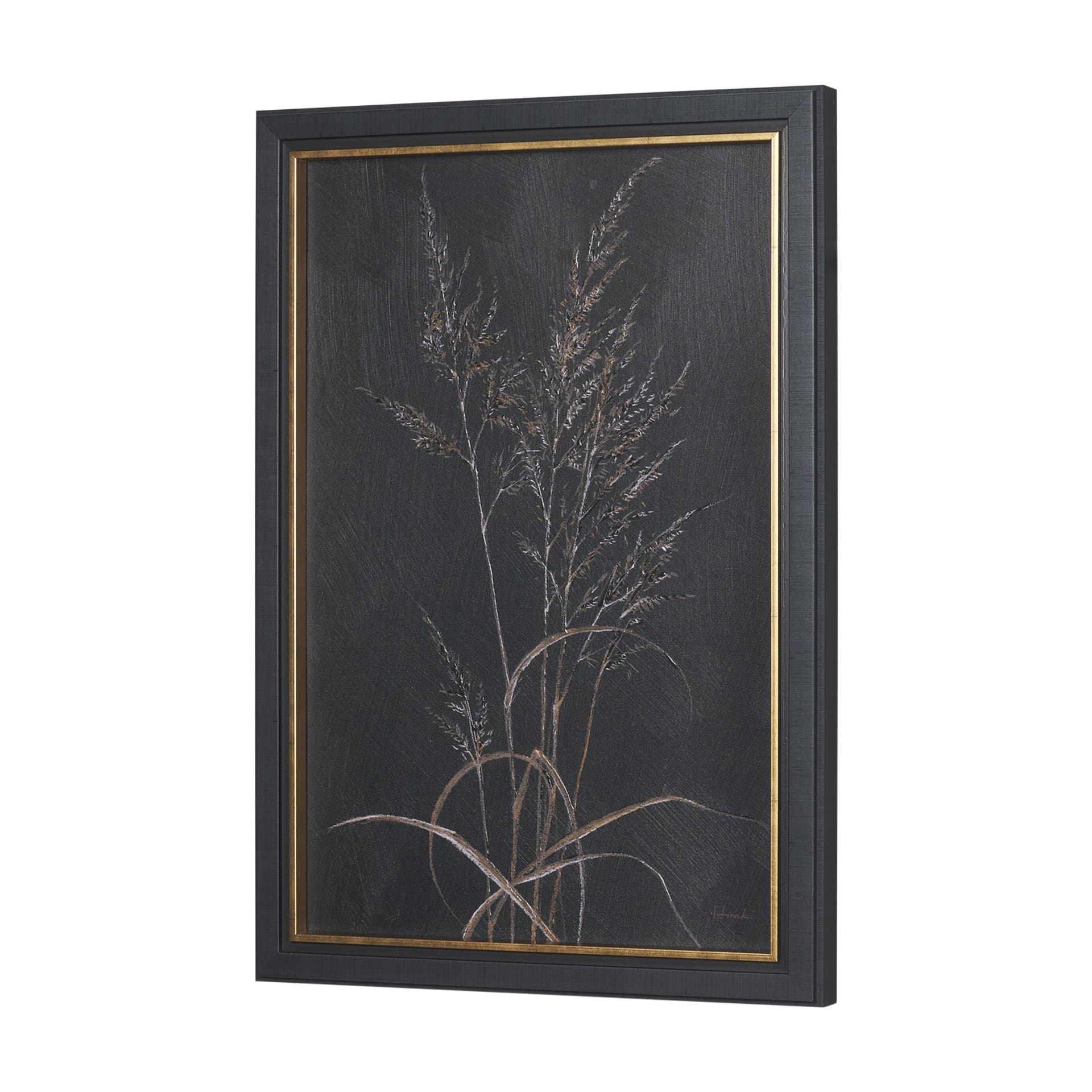 Golden Grasses II by Mercana Studio Hand Embelished Textured Framed Artwork Matted — product photograph