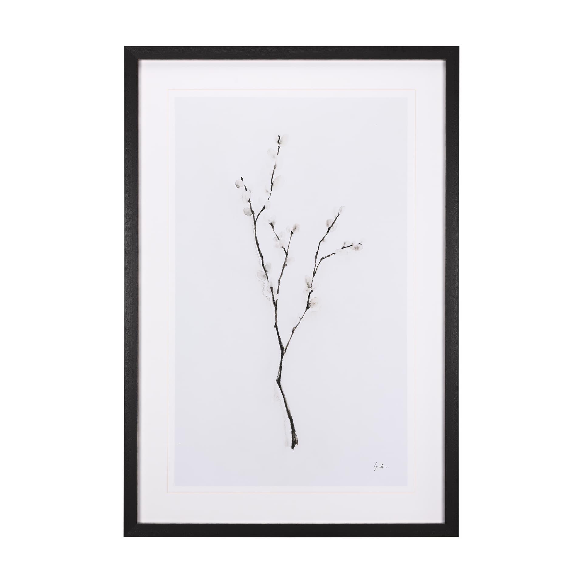 Snow Greetings I by Panpan a Framed Art Print Matted under Glass — product photograph