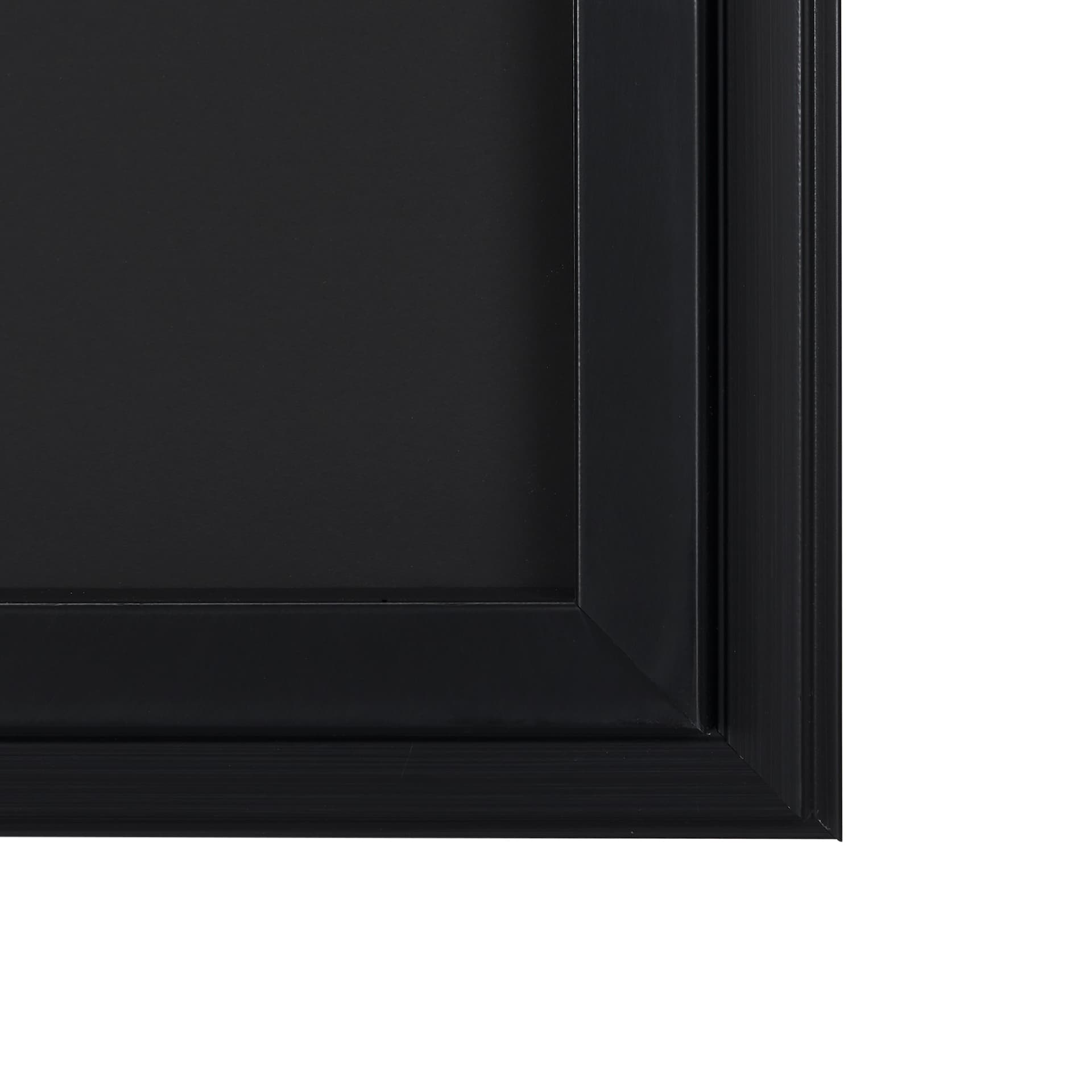 Equal Quadrants Black by Studio M a handmade Original Framed 3D Textured Artwork under Glass — product photograph