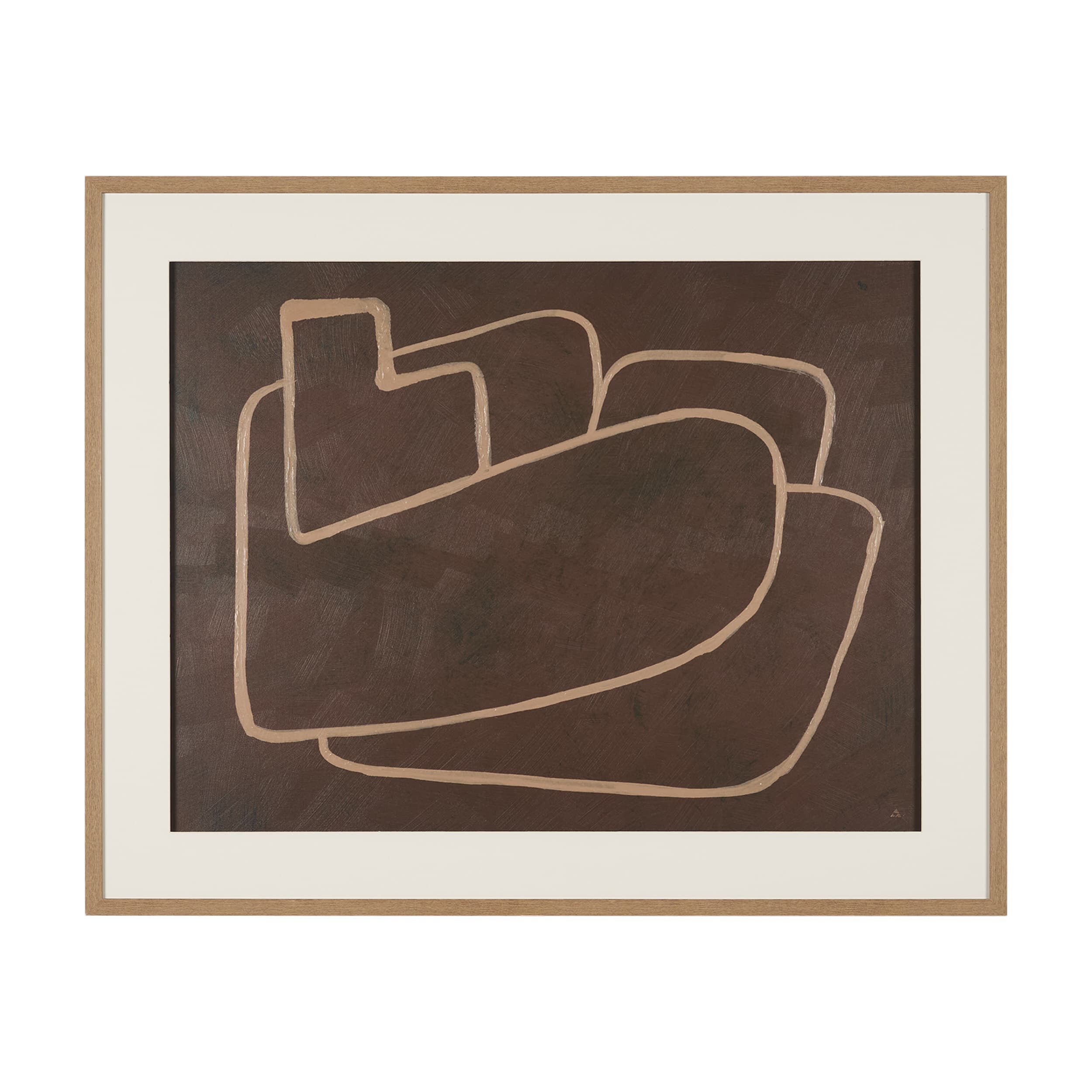 Fusion I by Mercana Studio Hand Embelished Textured Framed Artwork Matted under Glass — product photograph
