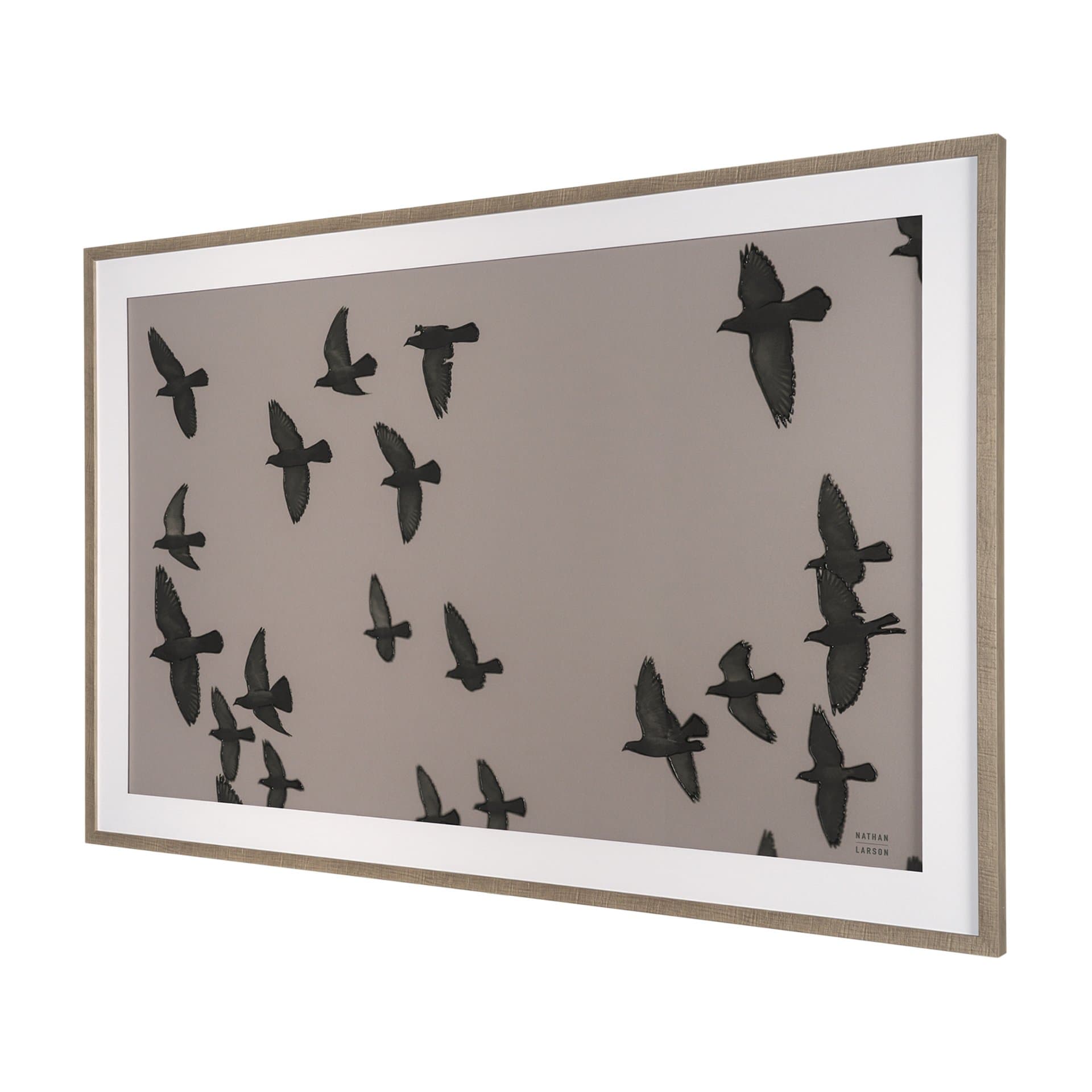 Flock I by Nathan Larson a Hand Embellished Framed Photo Print under Glass — product photograph