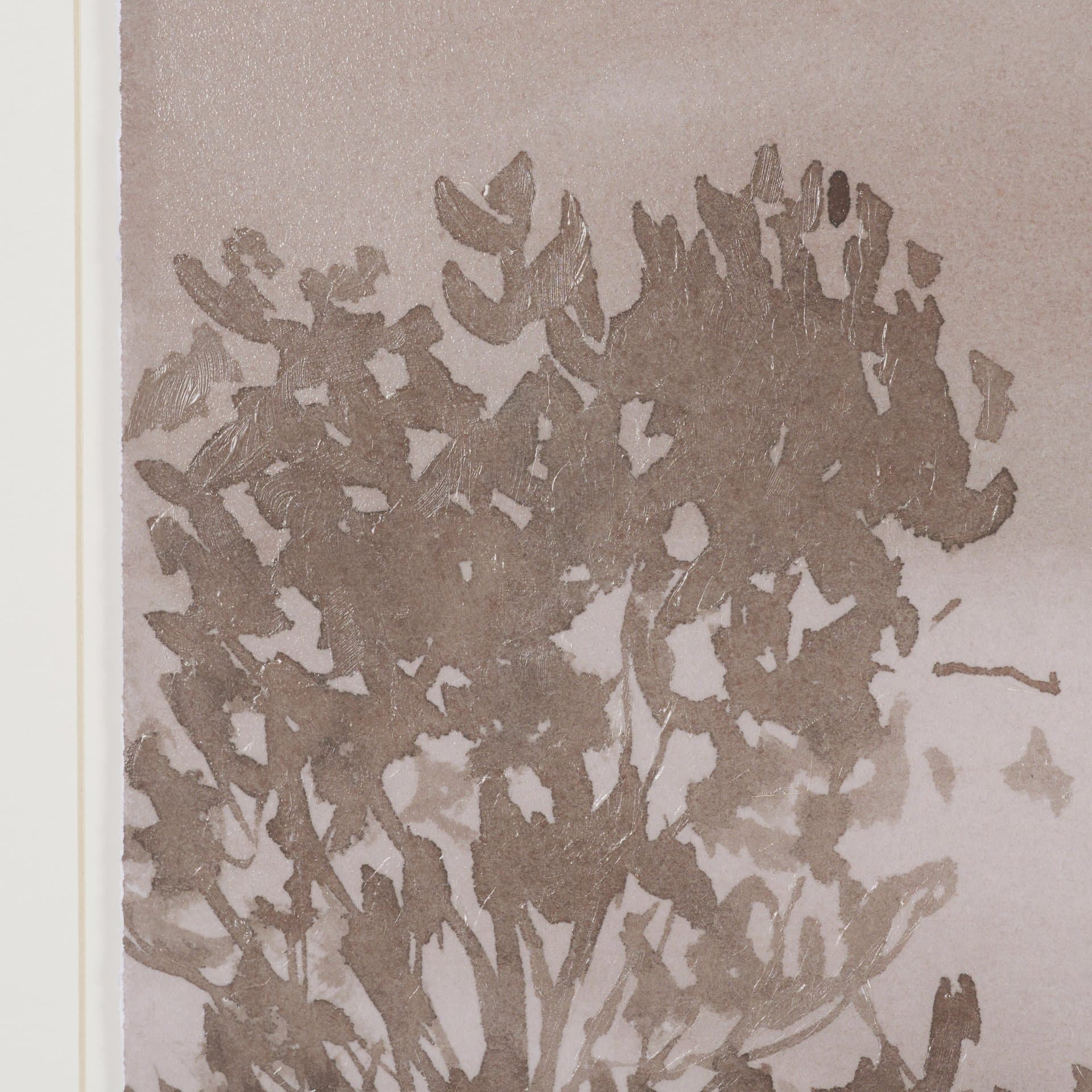 Lowland Fog by Mercana Studio Hand-Embellished Textured Framed Artwork Matted under Glass — product photograph