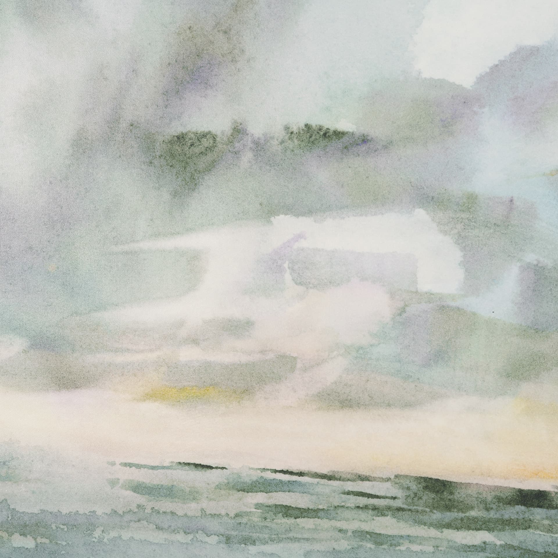 Beach View II by Mercana Studio Hand-Embellished Textured Framed Canvas Artwork — product photograph