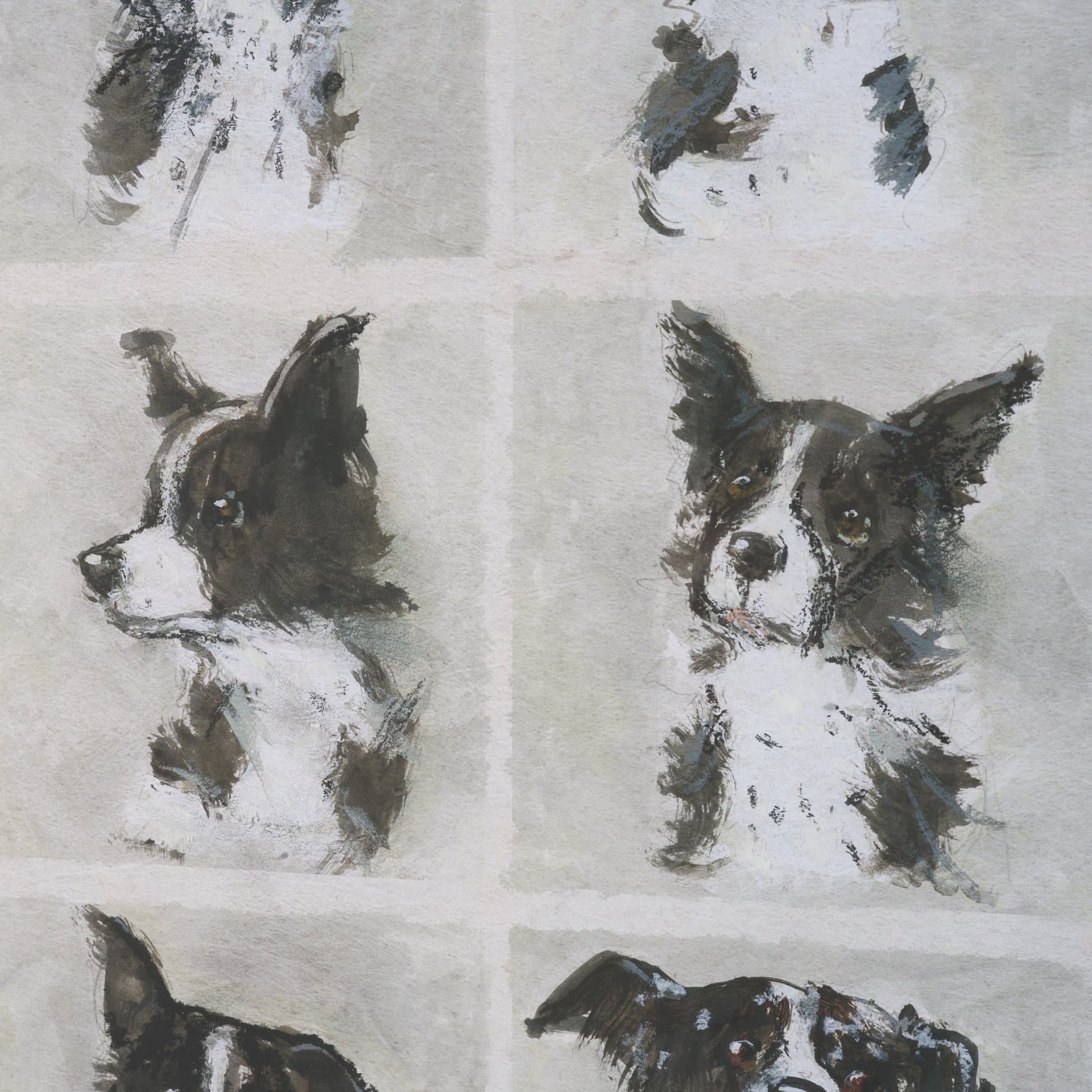 A Dogs Many Faces by Mercana Studio Hand-Embellished Framed Artwork Matted under Glass — product photograph