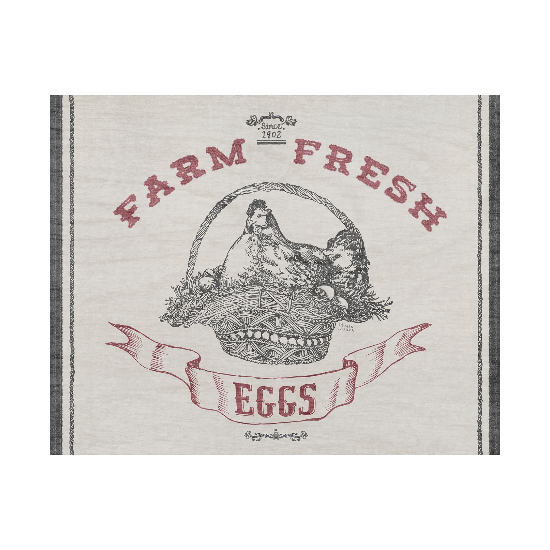 Farm Fresh II by Halle Rakka a Hand Embellished Textured Canvas — product photograph