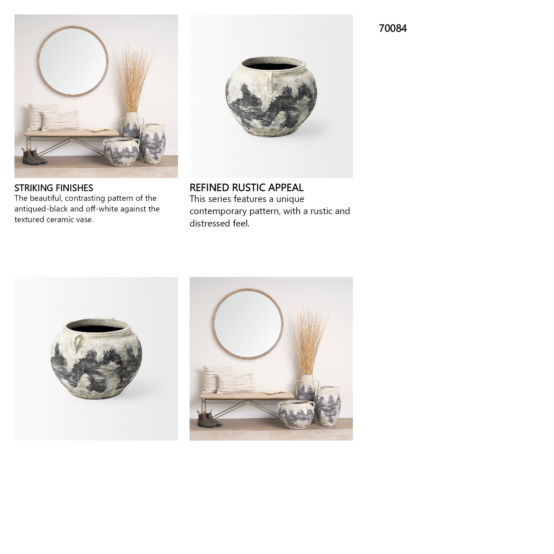 Boscia 15H Double Floor Vase — in a styled room