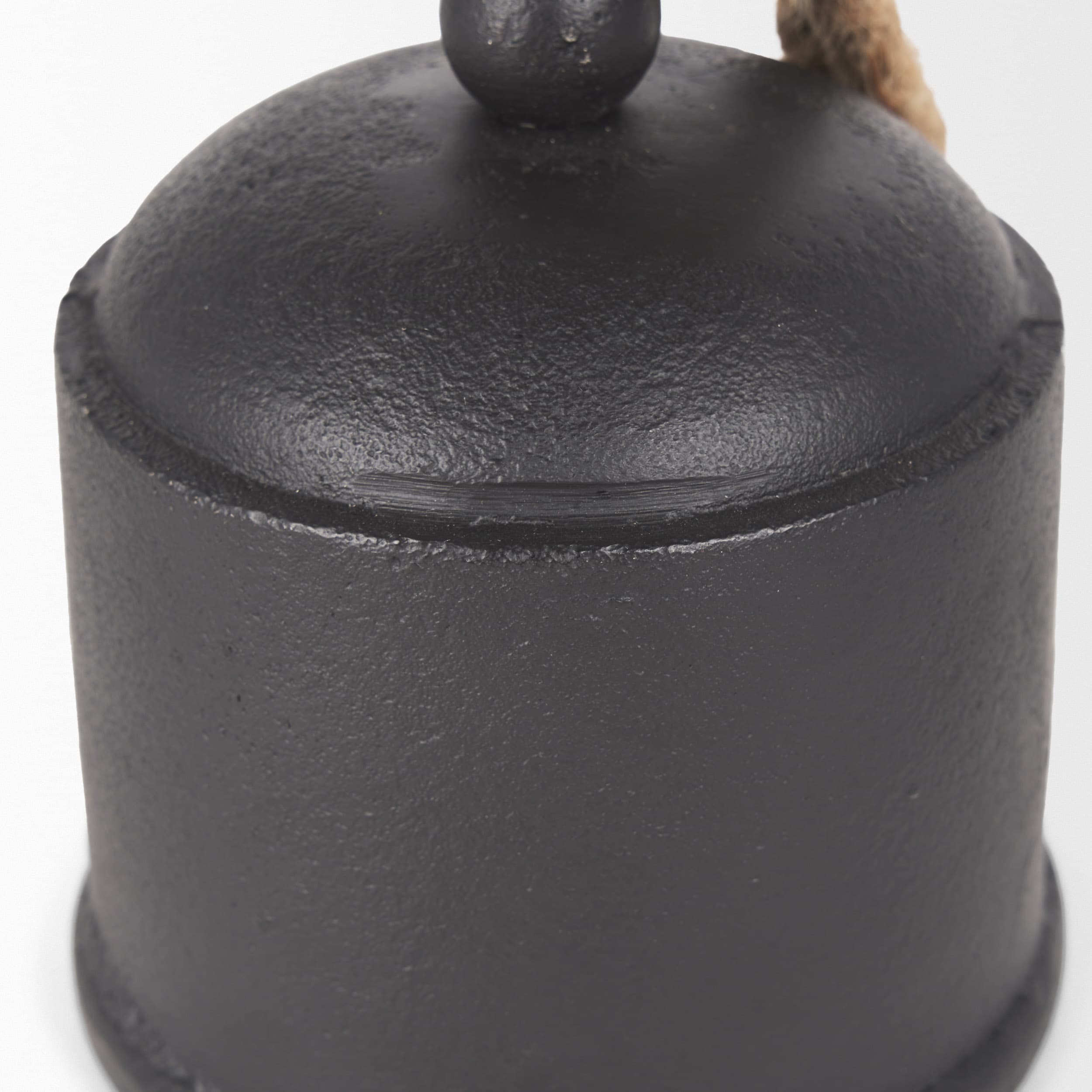 Quincy Medium Matte Black Metal Decorative Bell Object — product photograph