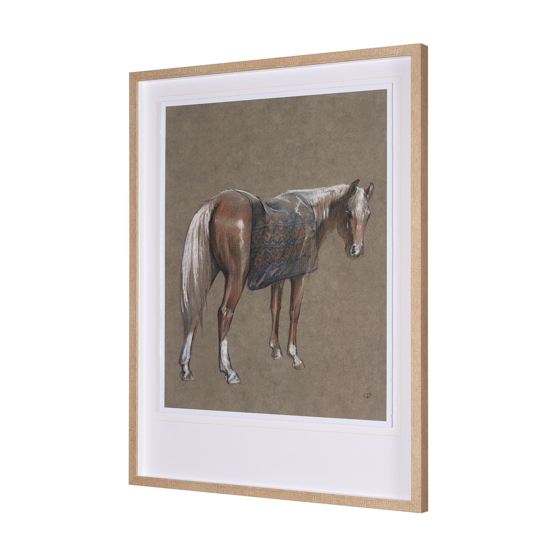 Palomino Blanket by Mercana Studio a Hand Embellished Textured Framed Art Print — product photograph