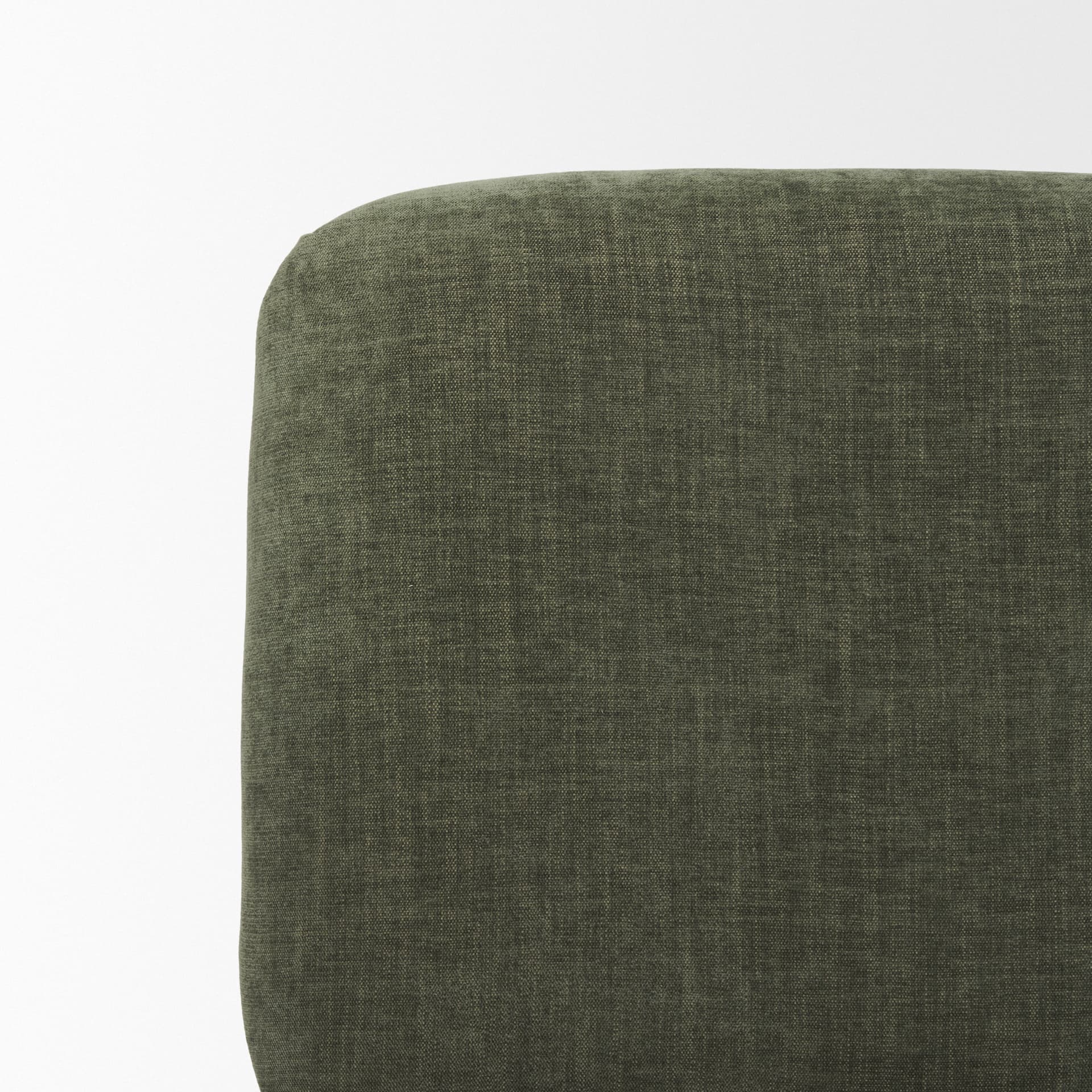 Nora Forest Green Fabric w/ Matte Black Metal Legs Accent Chair — product photograph