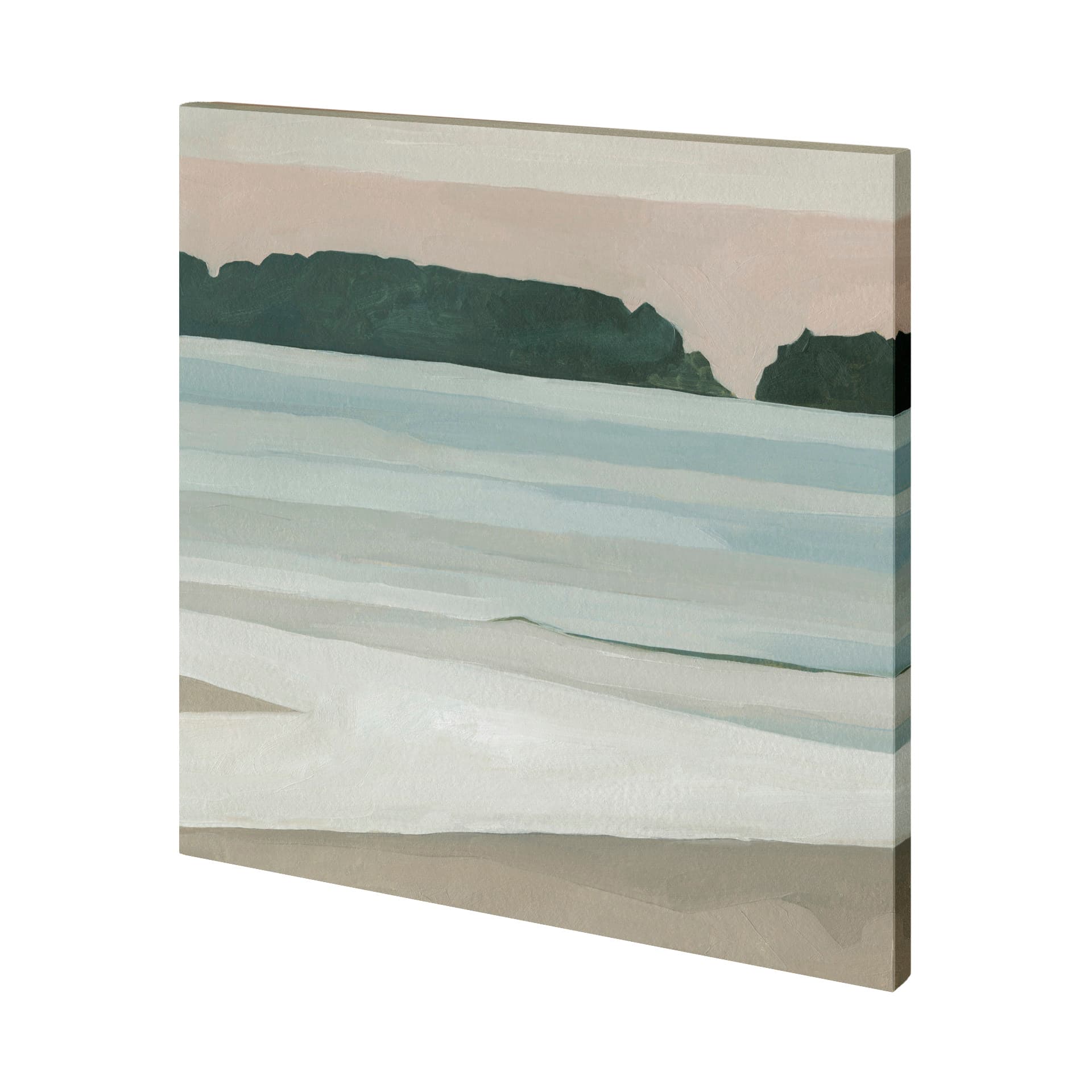 Coastal Lines III by Emma Scarvey a Hand Embellished Textured Canvas — product photograph