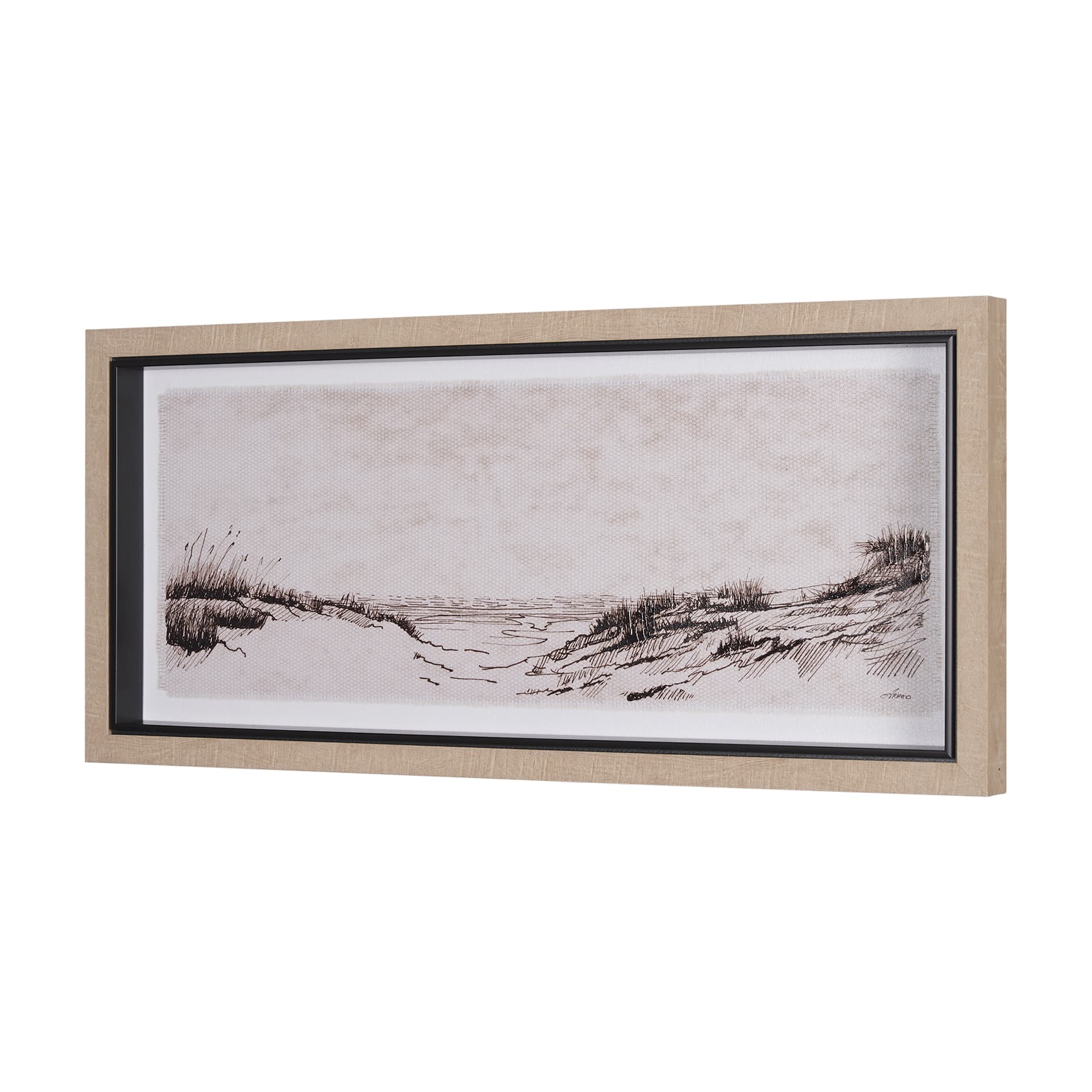 On the Shore III by Mercana Studio a Hand Embellished Textured Framed Art Print — product photograph