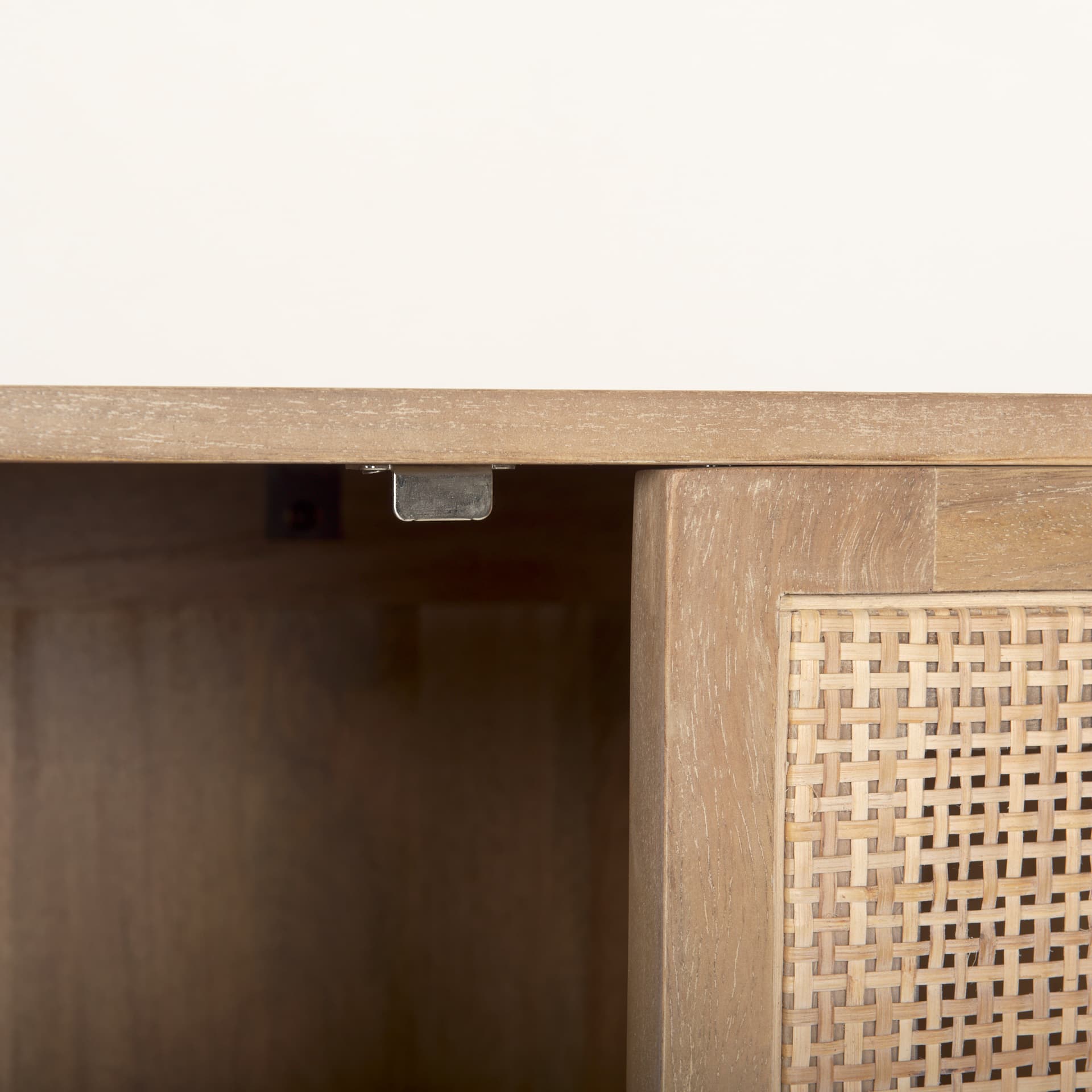 Grier 72" Light Brown Solid Wood W/ Cane Sideboard — product photograph