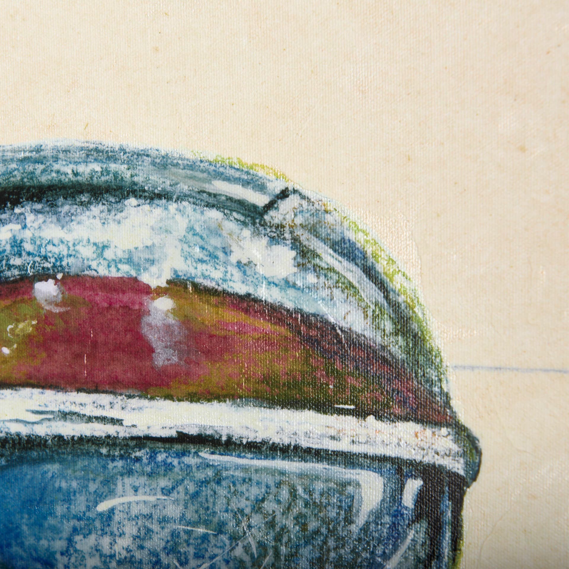 Vintage Motor I by Mercana Studio a Hand Embellished Textured Canvas — product photograph