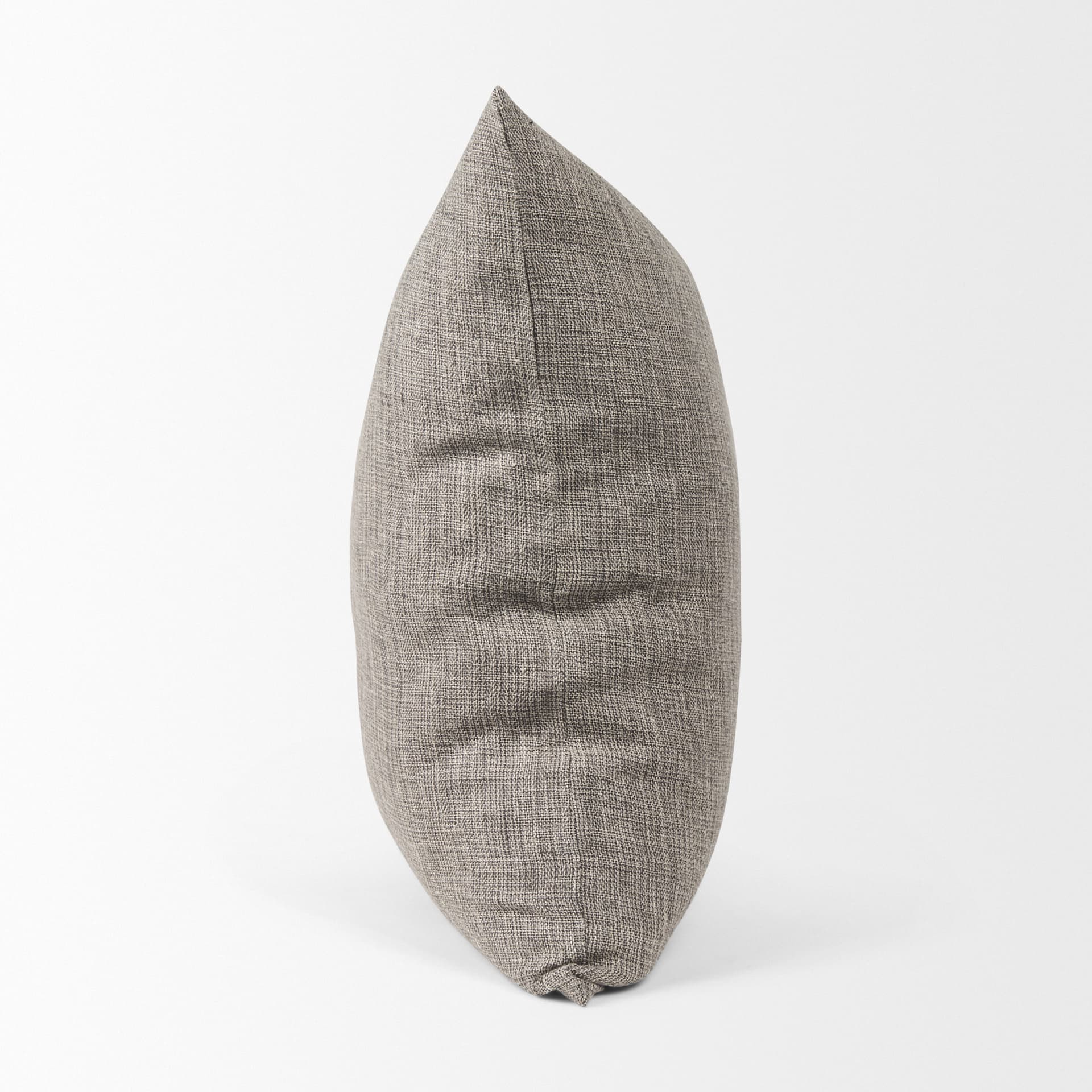 Jacklyn 22x22 Grey Linen Square Decorative Pillow Cover w/Down Filler — product photograph