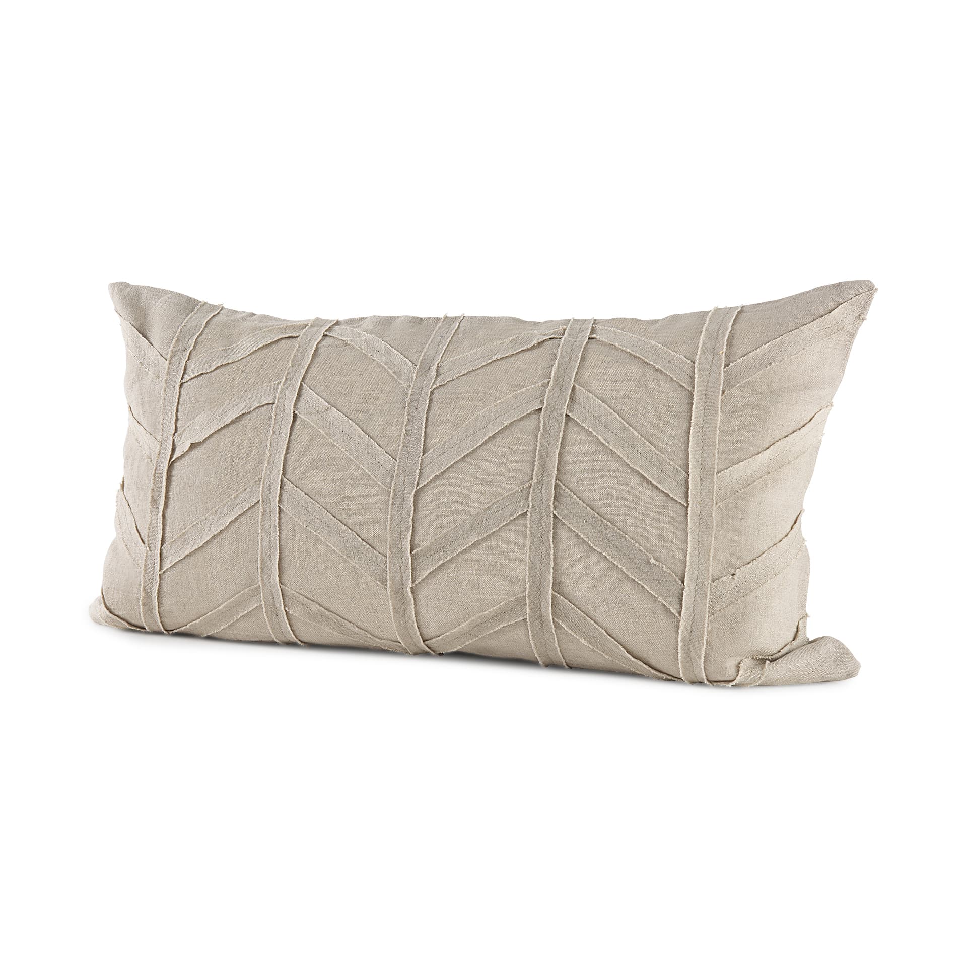 Ivivva 14x26 Beige Fabric Textured Decorative Pillow Cover — product photograph