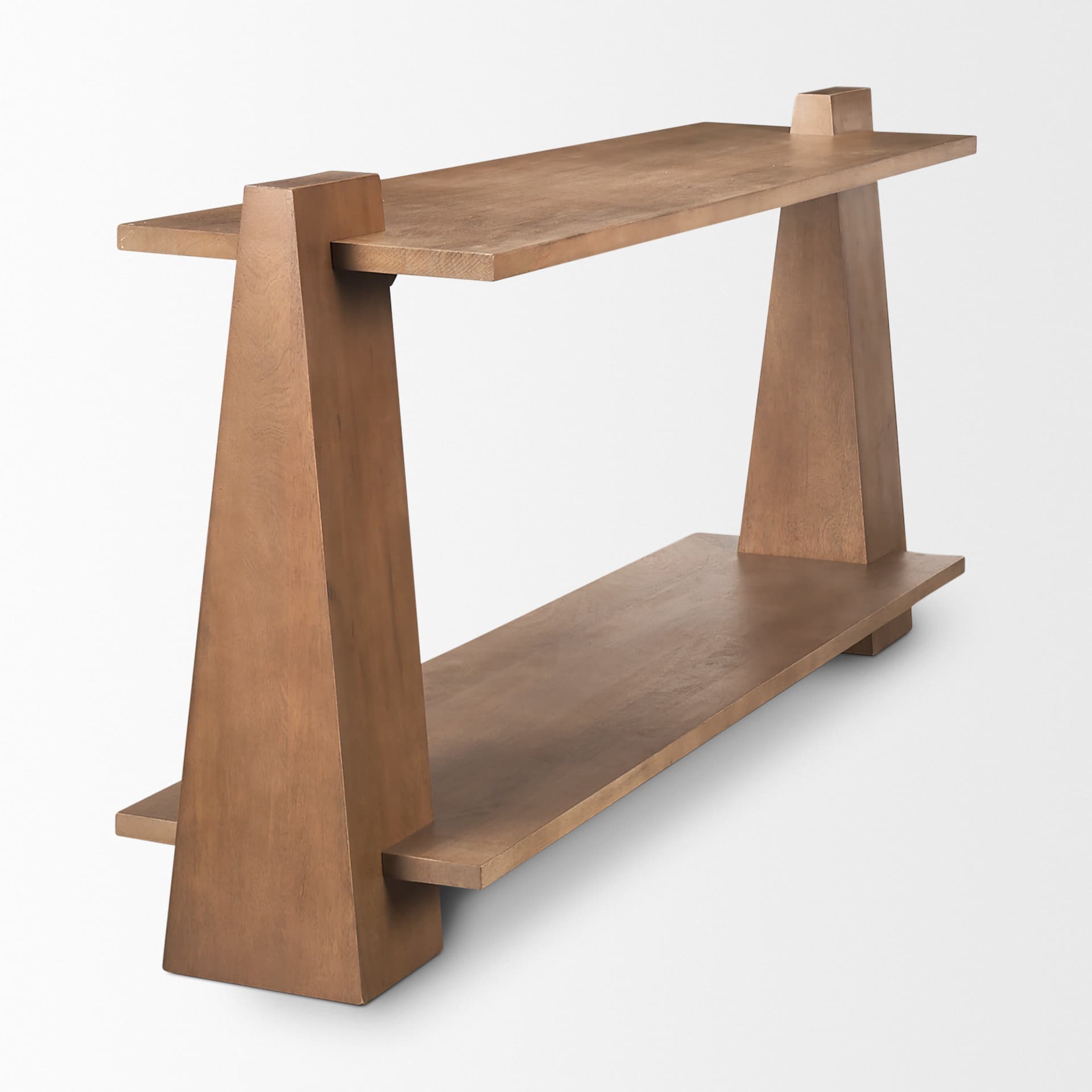 Eula Medium Brown Wood Console Table — product photograph