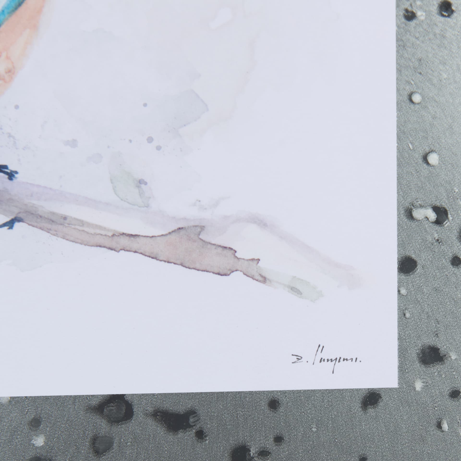 Eastern Blue II by Mercana Studio a Hand Embellished Textured Framed Art Print Matted under Glass — product photograph