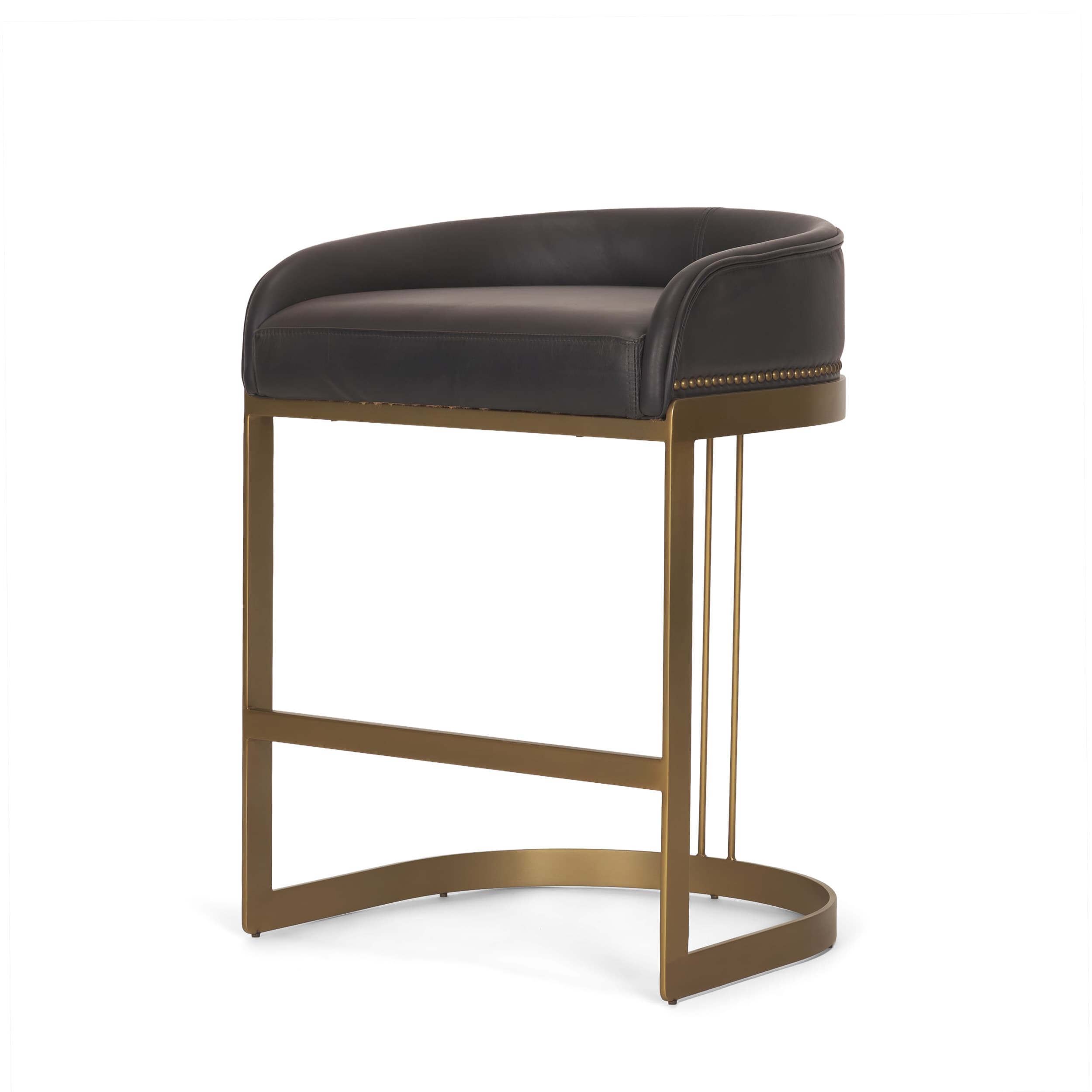 Hollyfield Backless 26.75in Seat Counter Stool | Brown Charcoal — product photograph
