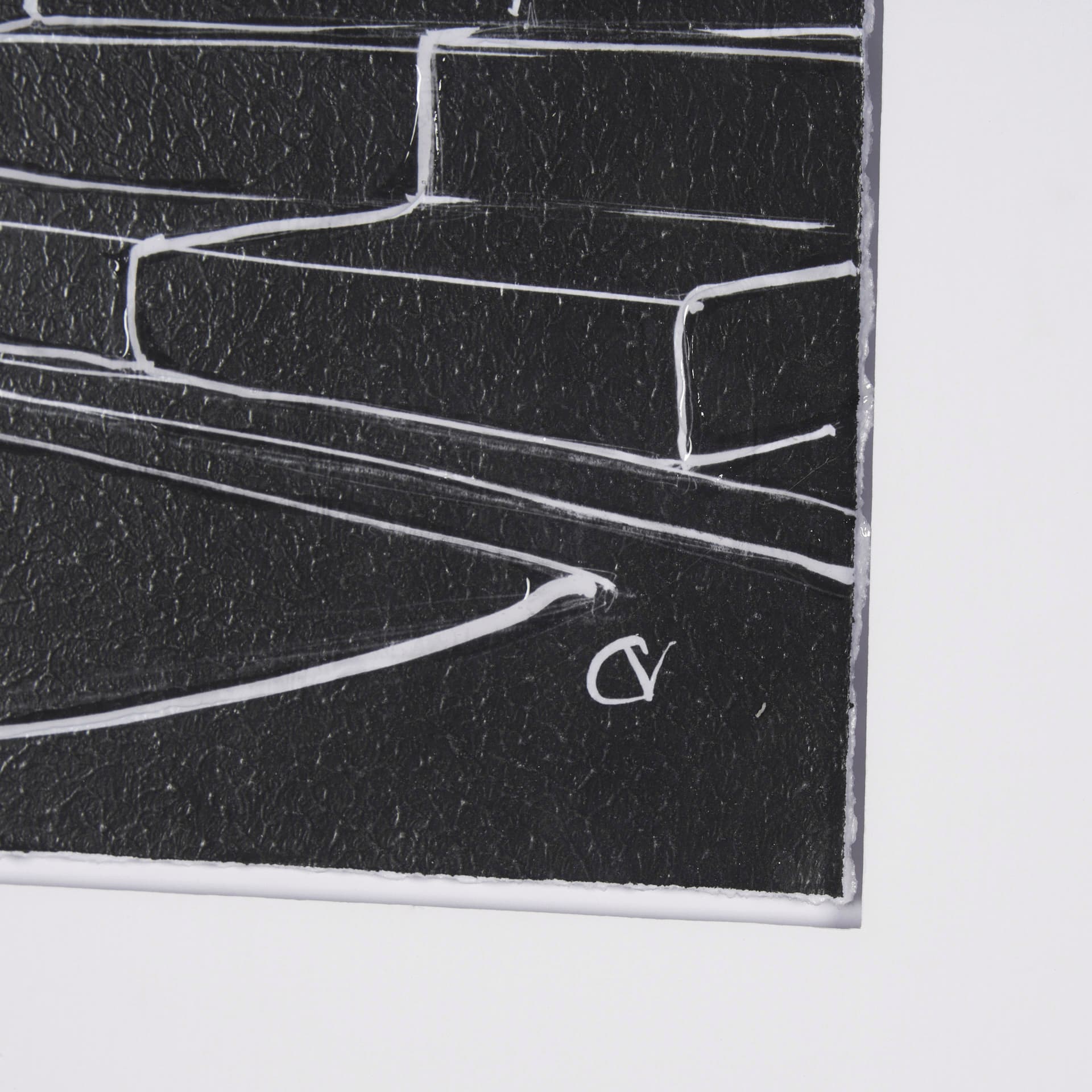 Interior Sketch IV by Mercana Studio a Hand Embellished Framed Art Print Matted under Glass — product photograph