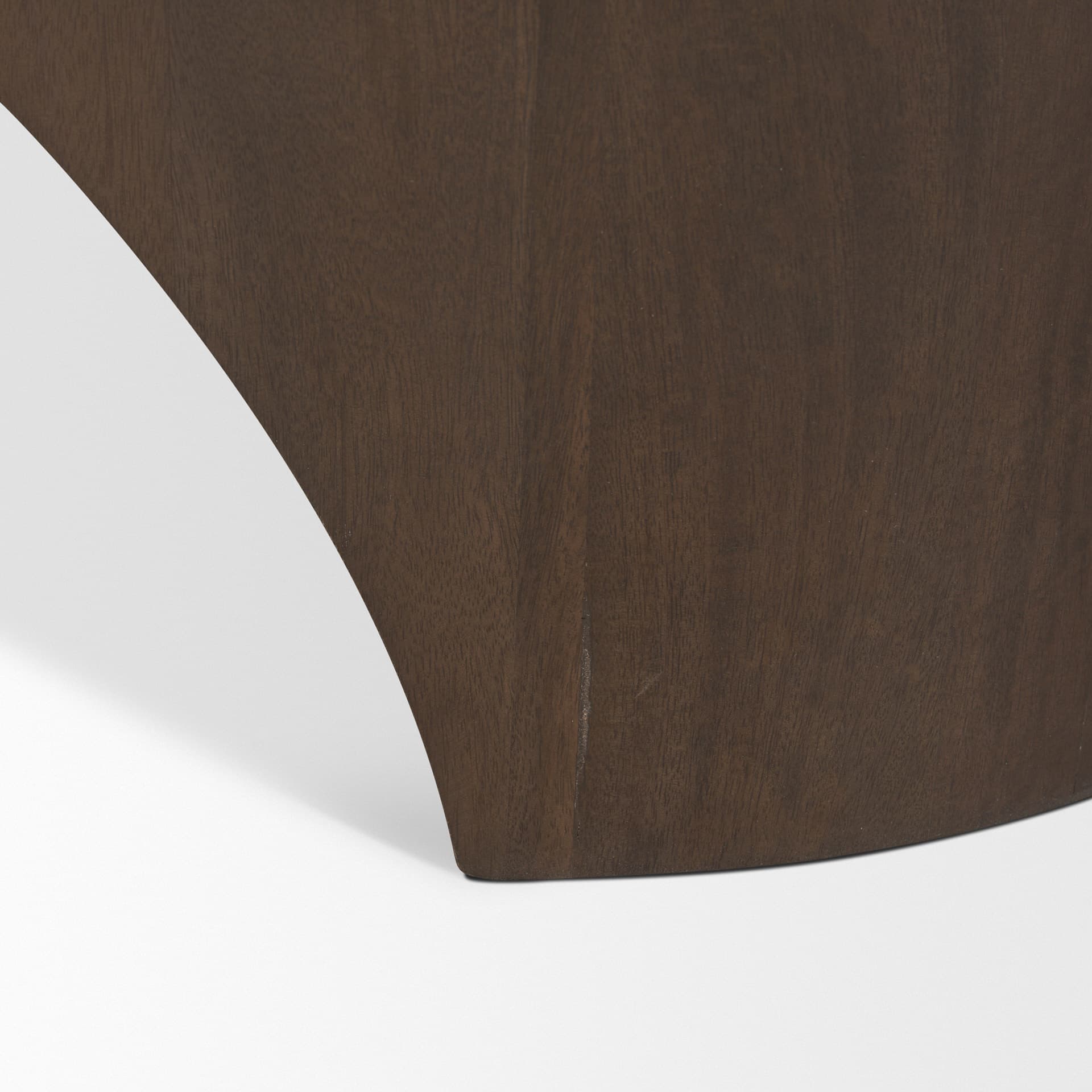 Shima Oval Dark Brown Wood w/ Arched Legs Coffee Table — product photograph