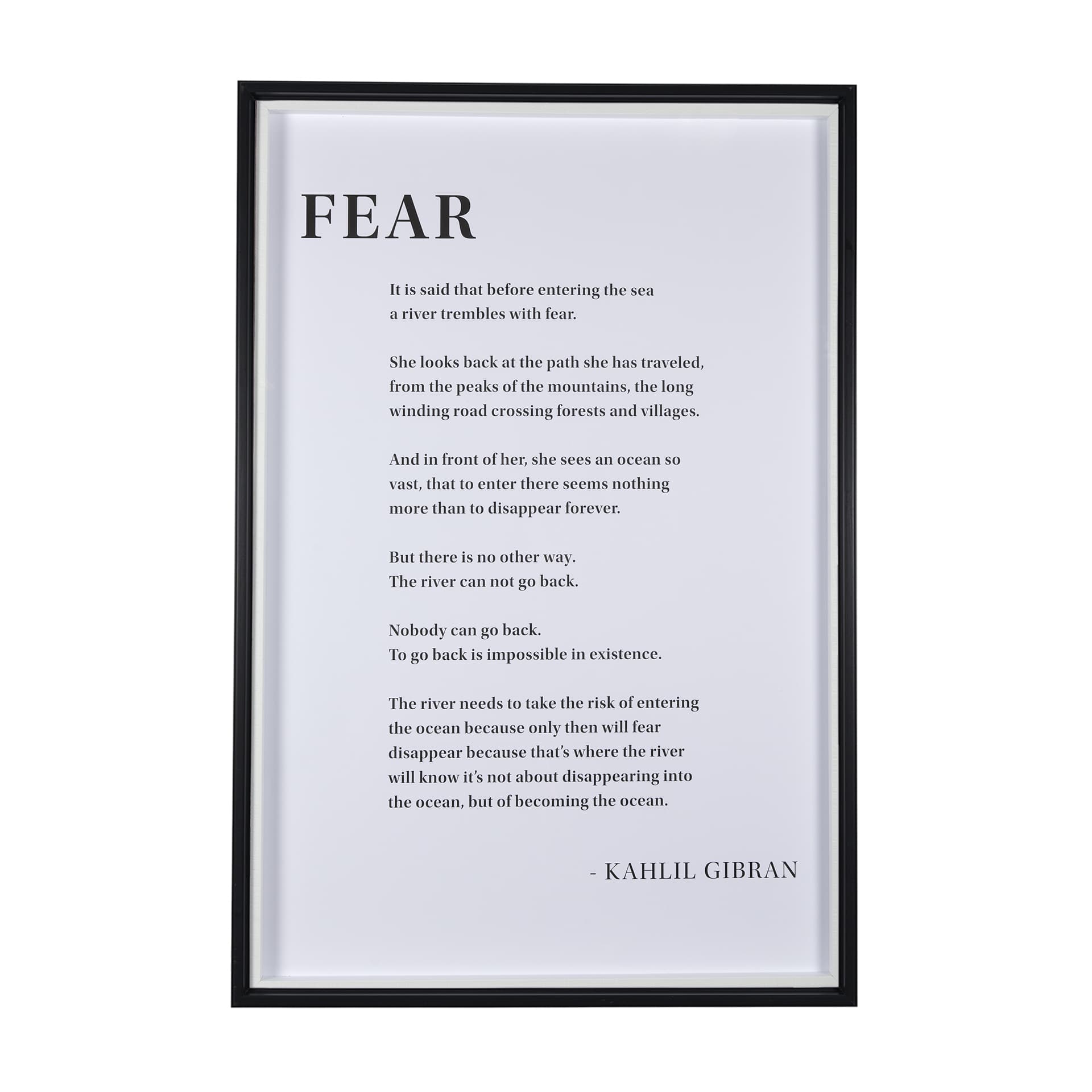 Fear by Mercana Studio a Hand Embellished Textured Framed Art Photograph Matted under Glass — product photograph