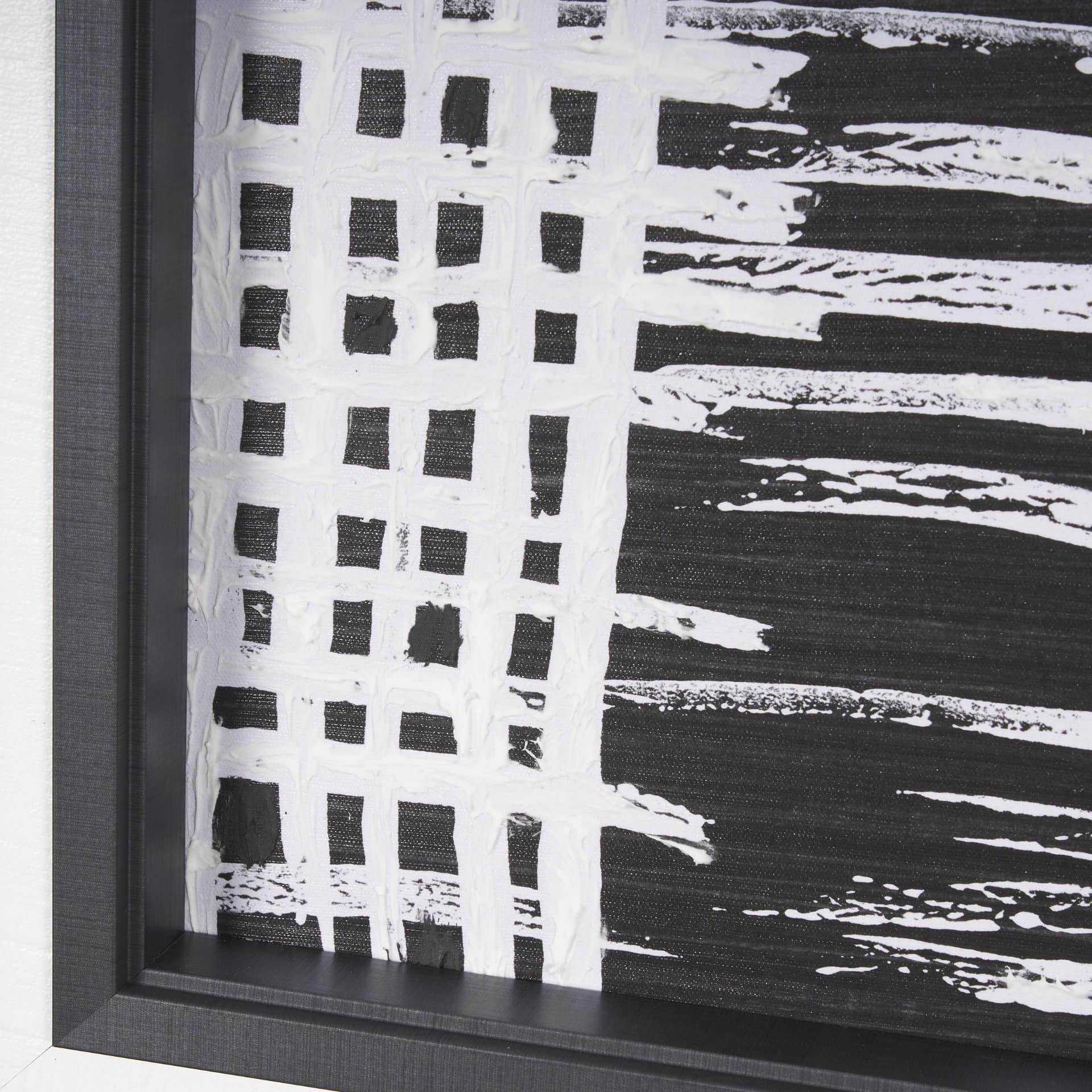Woven Lines II by Mercana Studio a Hand Embellished Textured Framed Art Print — product photograph