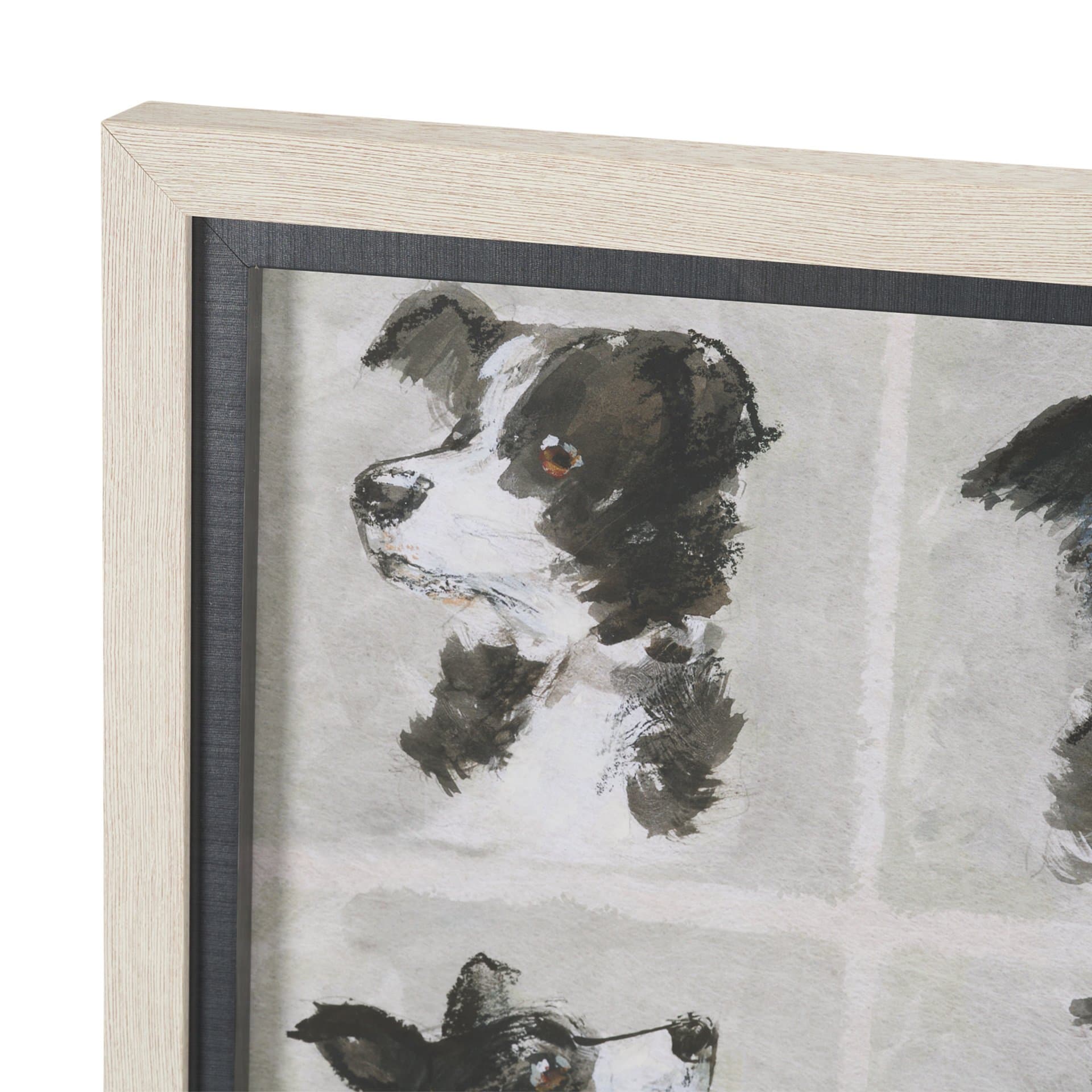 A Dogs Many Faces by Mercana Studio Hand-Embellished Framed Artwork Matted under Glass — product photograph