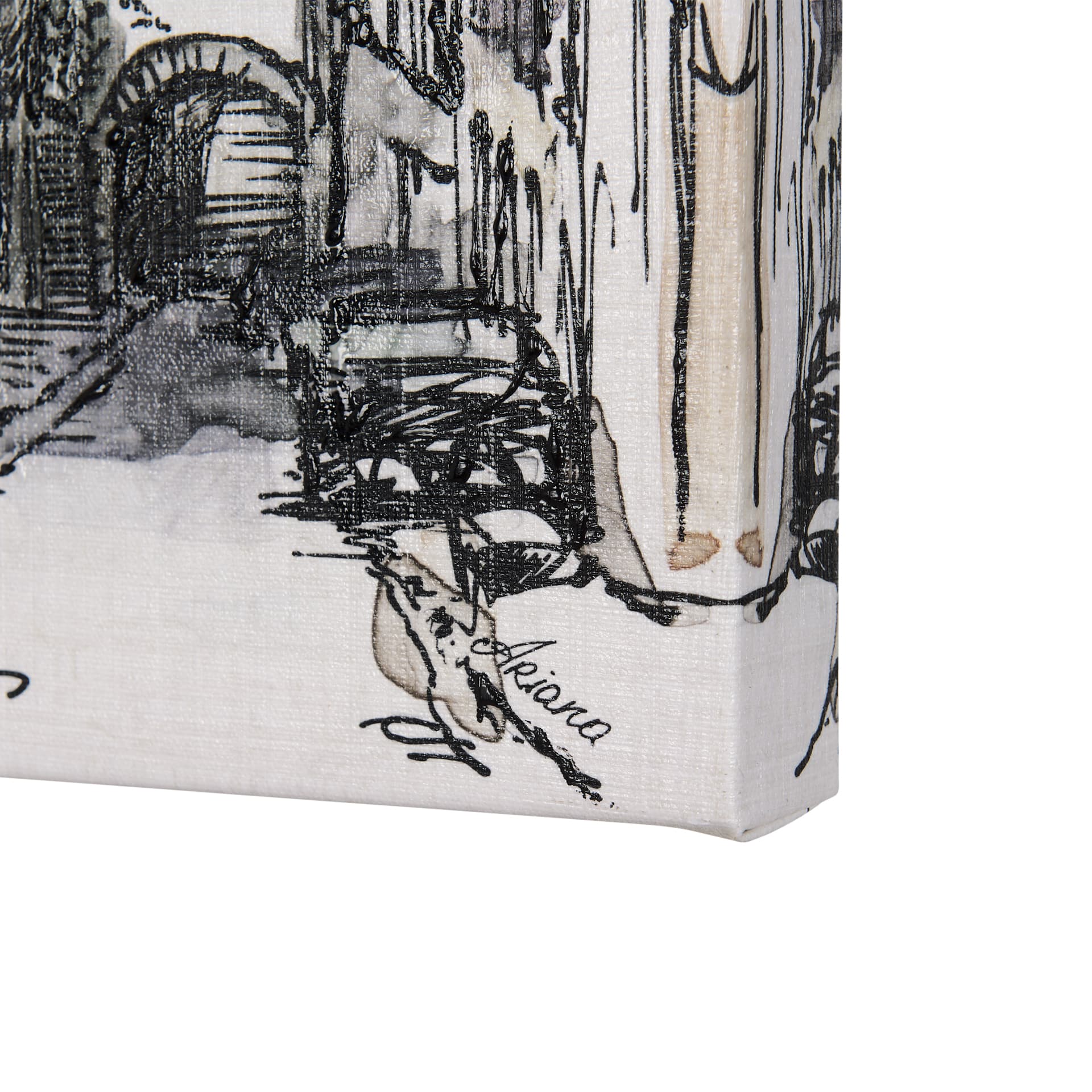 Travel memories I by Mercana Studio a Hand Embellished Textured Canvas — product photograph