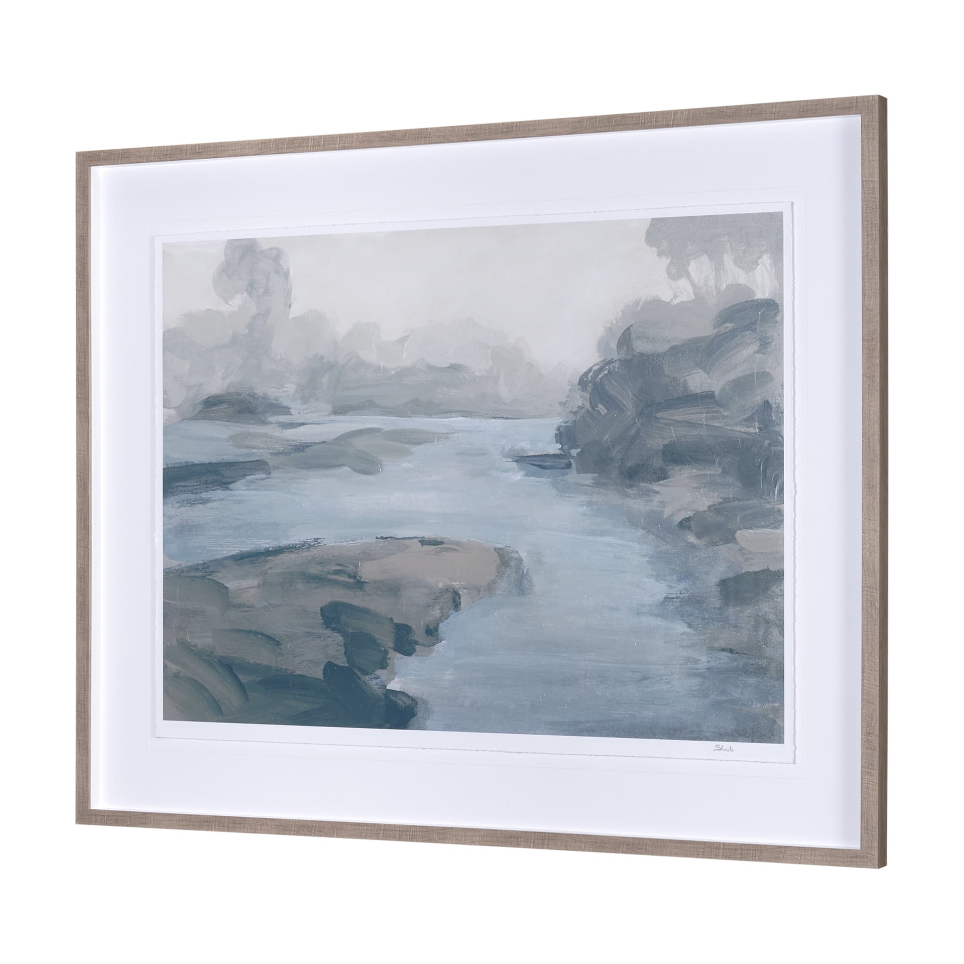 Morning Light I by Mercana Studio a Hand Embellished Textured Framed Art Print Matted under Glass — product photograph