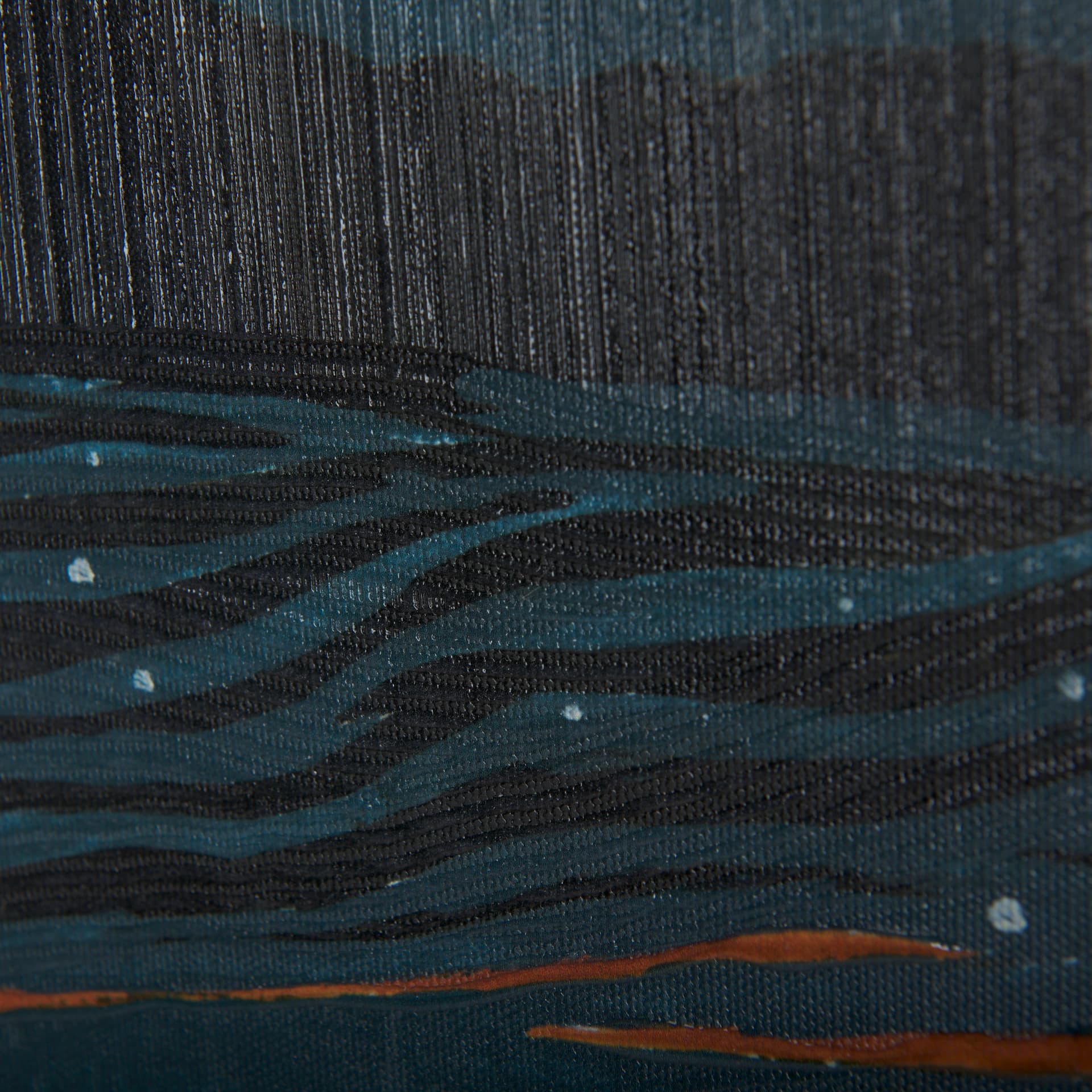 Sea bay at nitght II by Mercana Studio a Hand Embellished Textured Canvas — product photograph