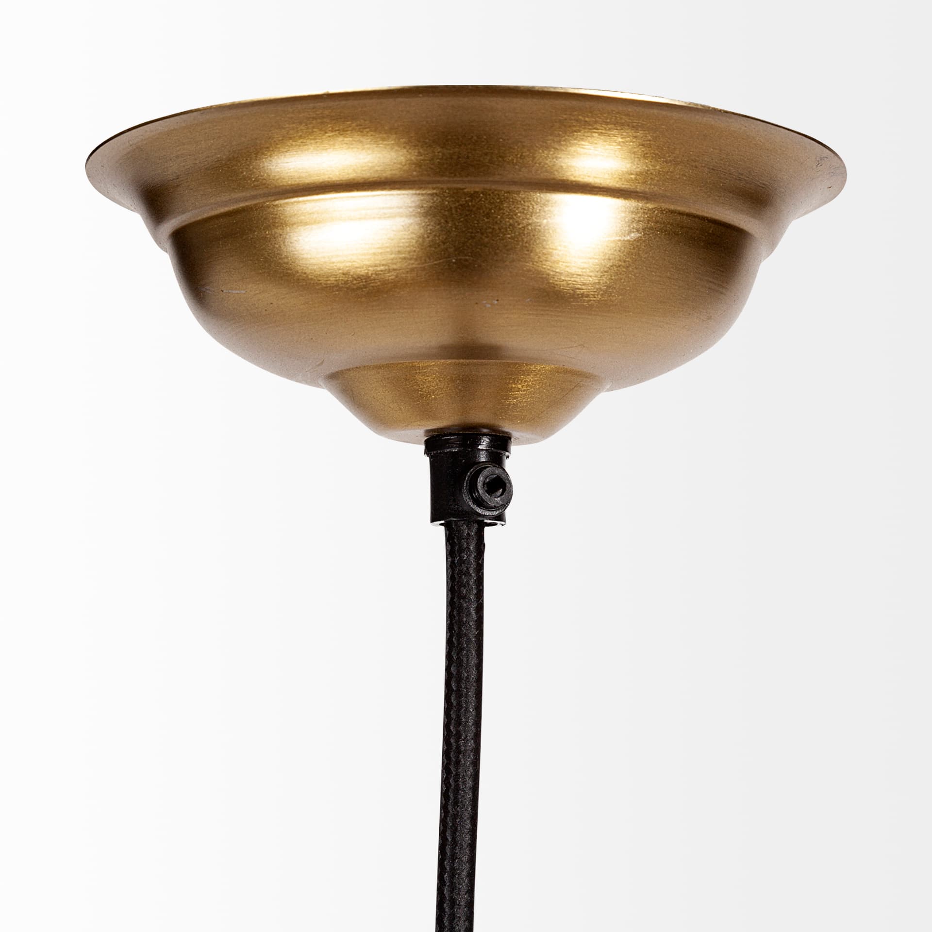 Prima 9.5x12.5 Gold Metal and Glass Pyramid Pendant Light — product photograph