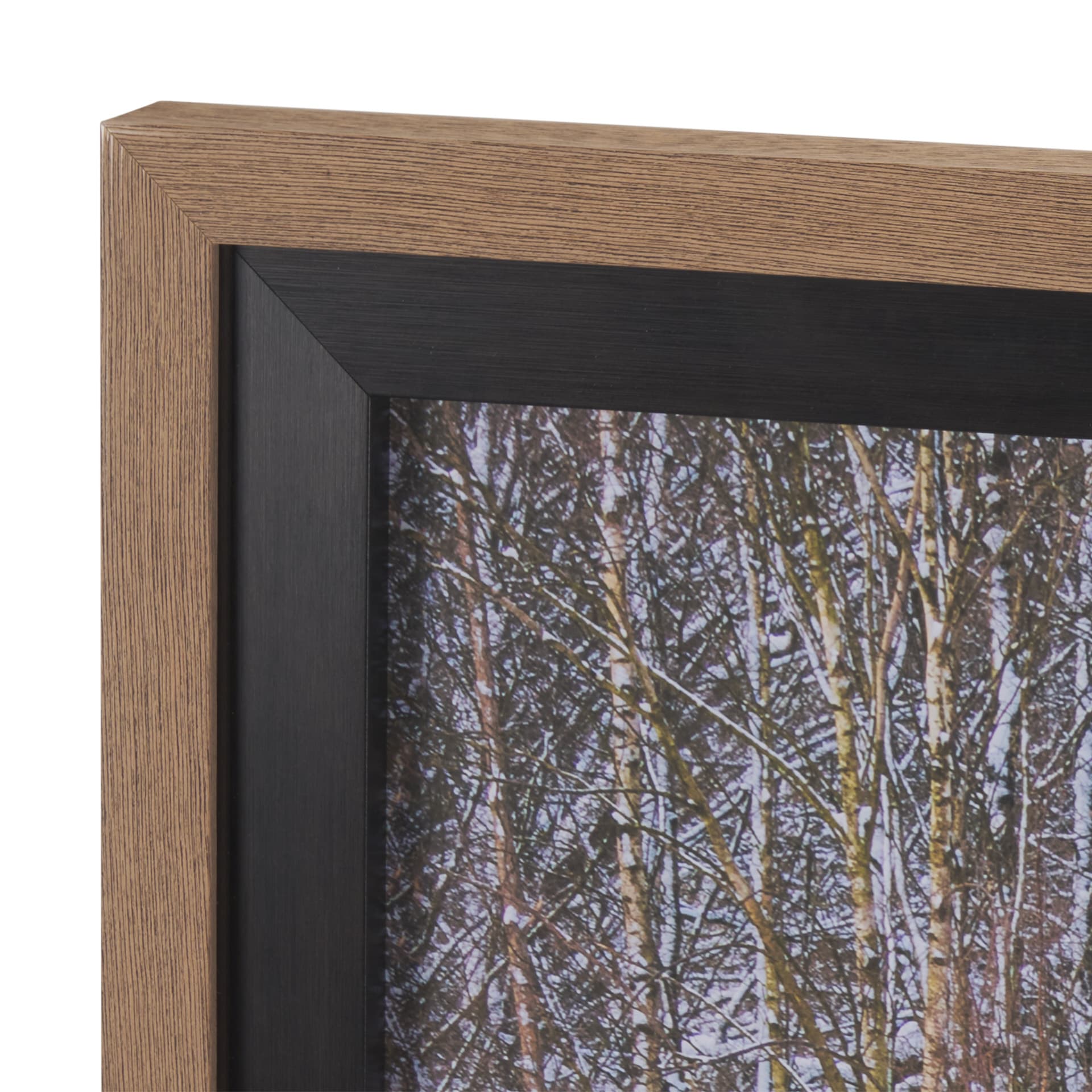 Riverside Reflection - Forest by Mikael Svensson a Framed Photo Art Print Matted under Glass — product photograph