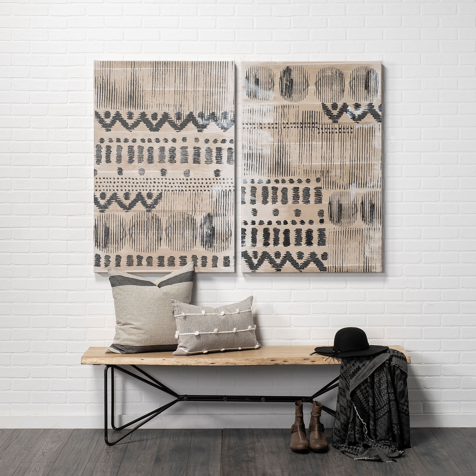 Wool and Silk II by Tom Reeves a Hand Embellished Textured Canvas — product photograph