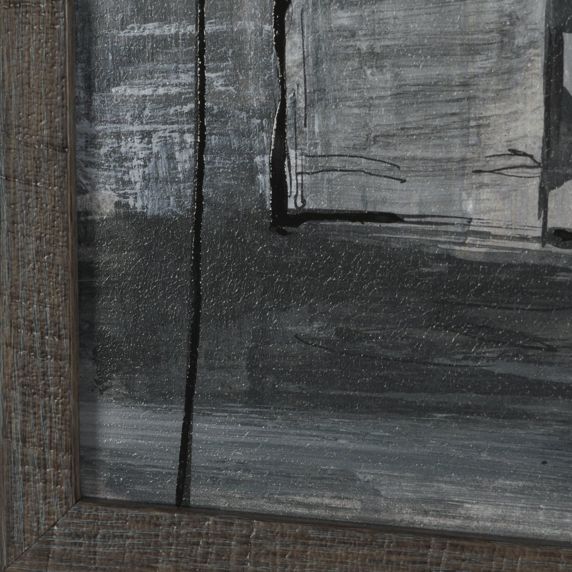 Community 3A by Mercana Studio Hand-Embellished Textured Framed Artwork Matted — product photograph