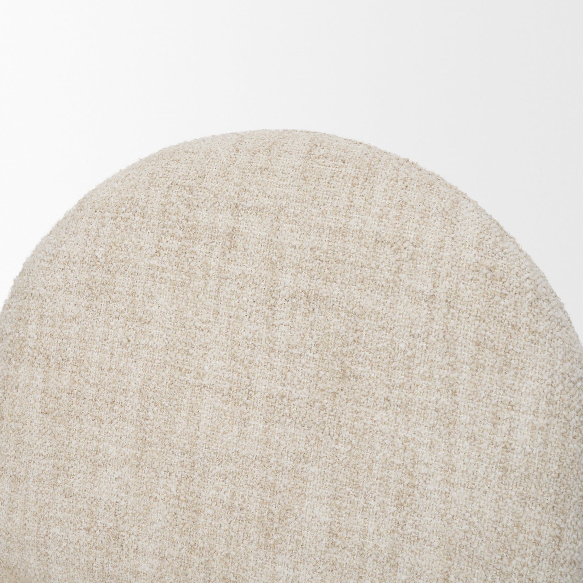 Martie Rounded Back Dining Side Chair | Oatmeal Fabric w/ Wood — product photograph