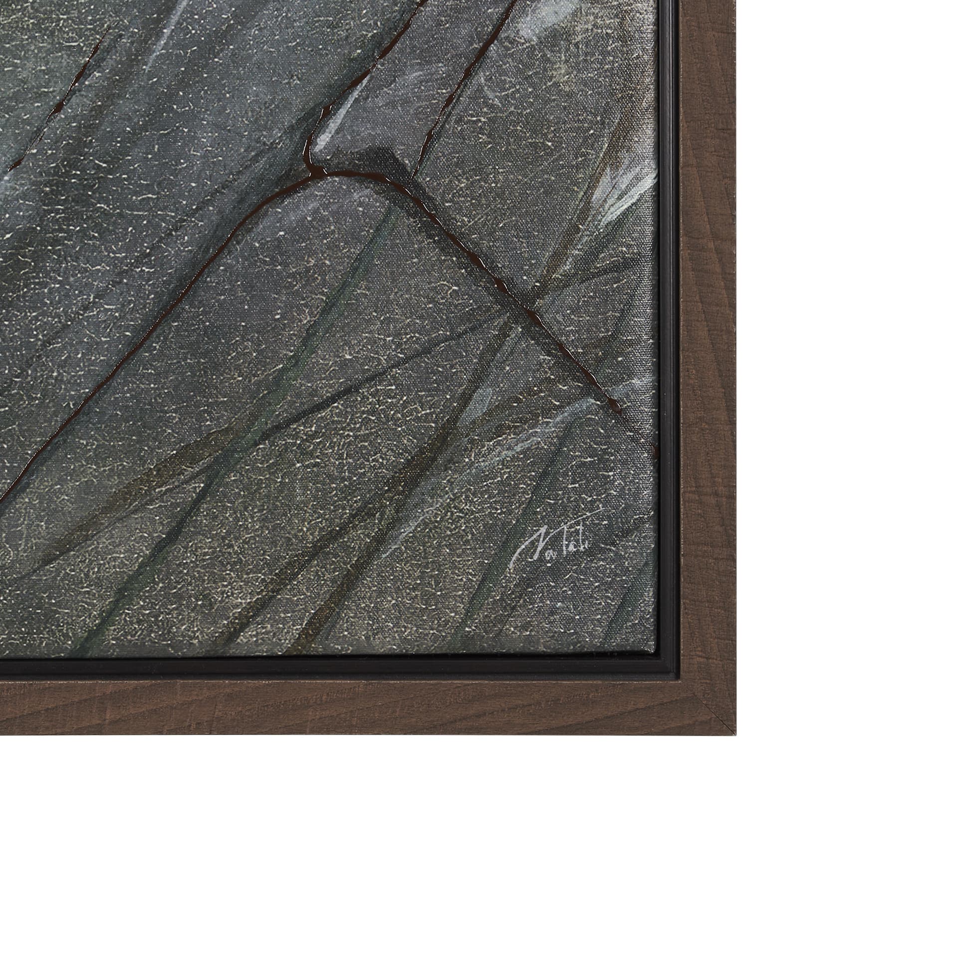 Pampas Grass Breeze I by Mercana Studio a Hand Embellished Textured Framed Canvas — product photograph