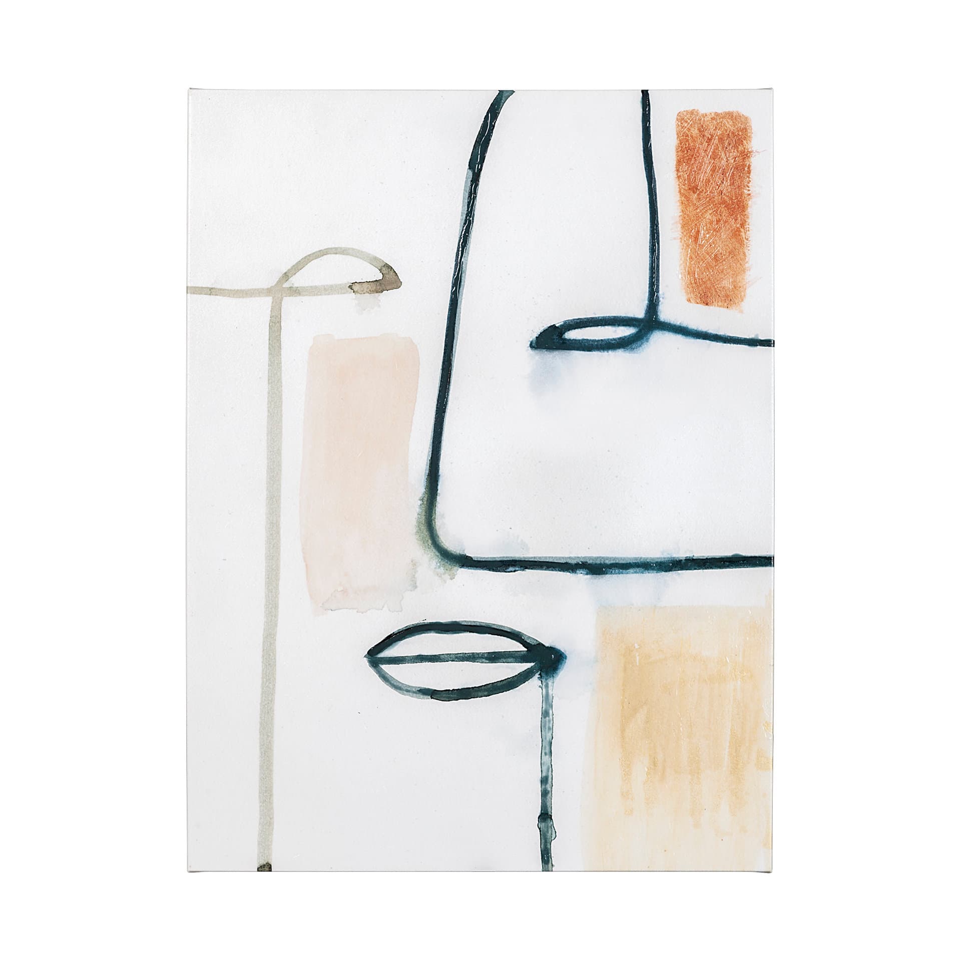 Masque II by Victoria Barnes a Hand Embellished Textured Canvas — product photograph