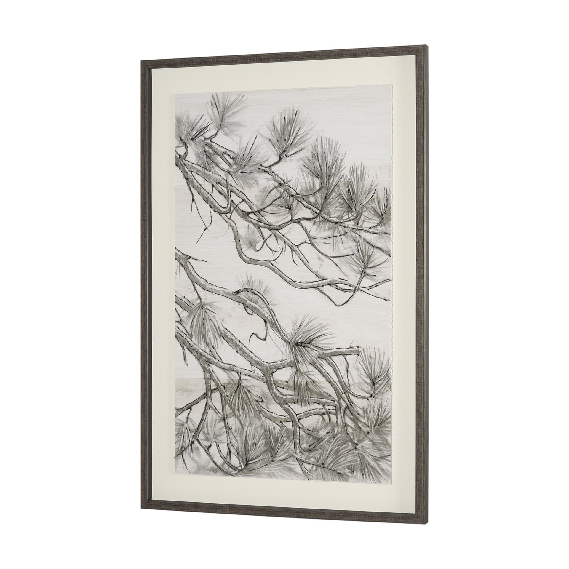 Ponderosa Whisper C by Mercana Studio Hand Embelished Framed Artwork Matted under Glass — product photograph