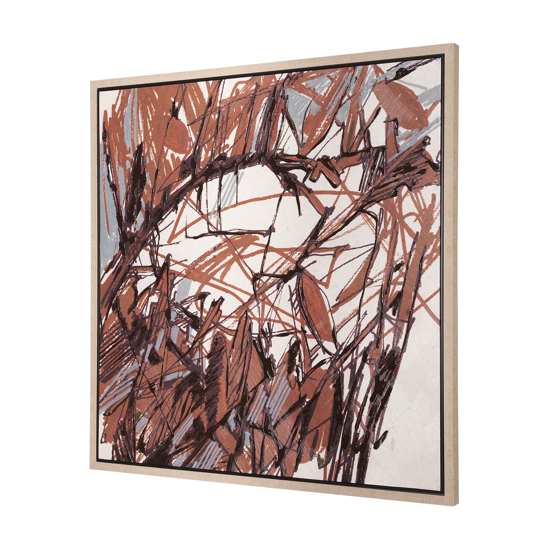 Raveled by Mercana Studio a Hand Embellished Textured Framed Canvas — product photograph