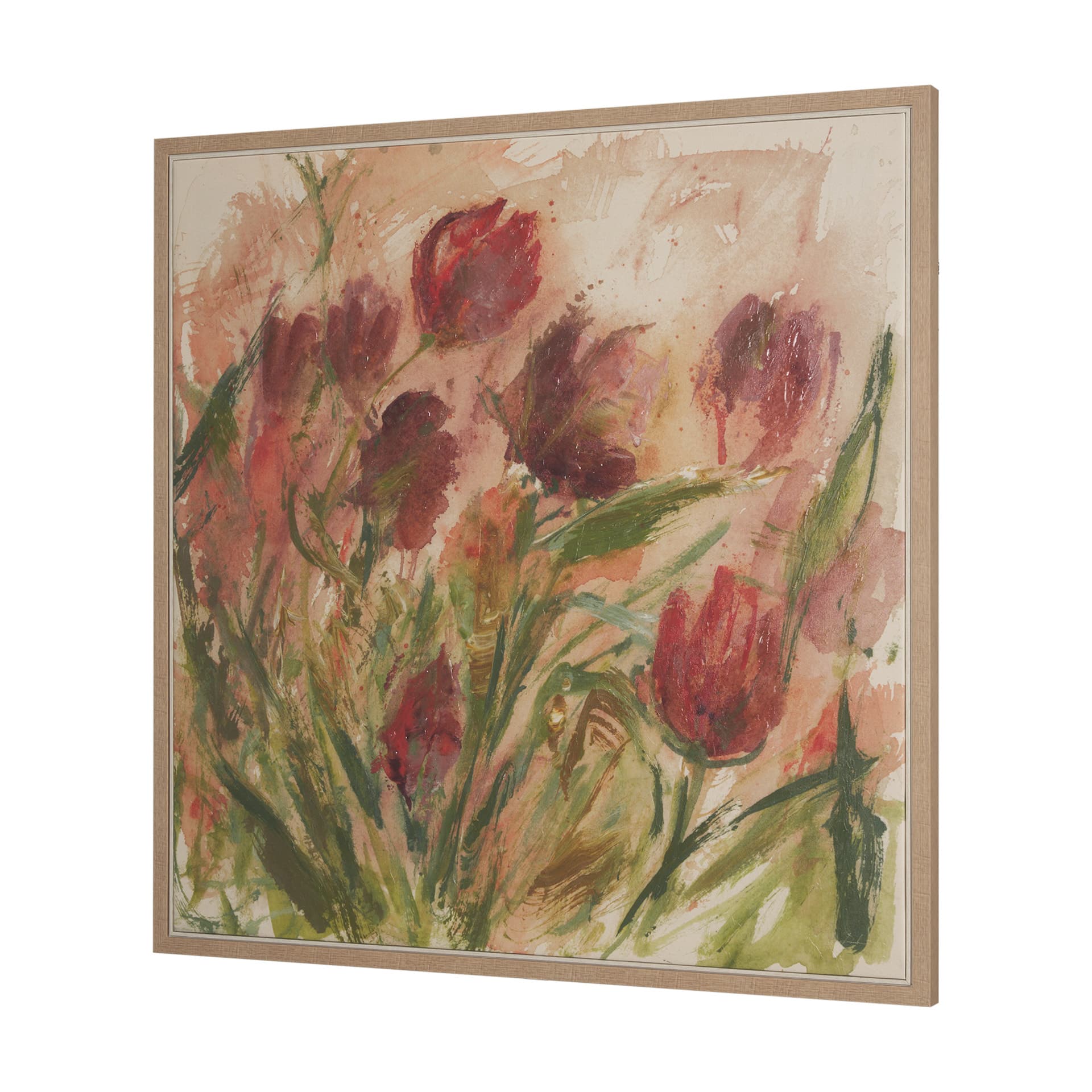 Springs Ritual by Mercana Studio a Hand Embellished Textured Framed Canvas — product photograph