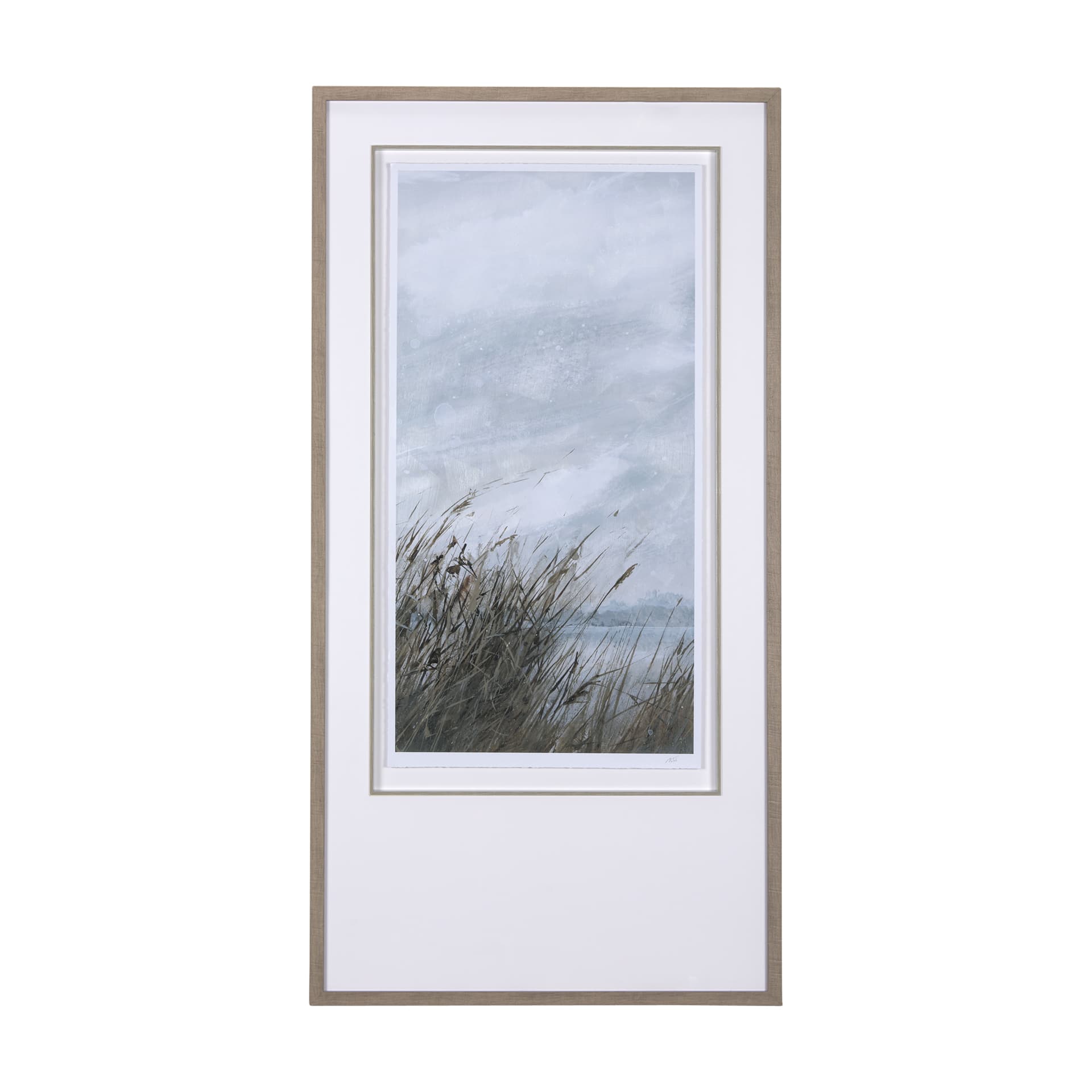 Chilly Breeze I by Natali a Hand Embelished Textured Framed Art Print Matted under Glass — product photograph