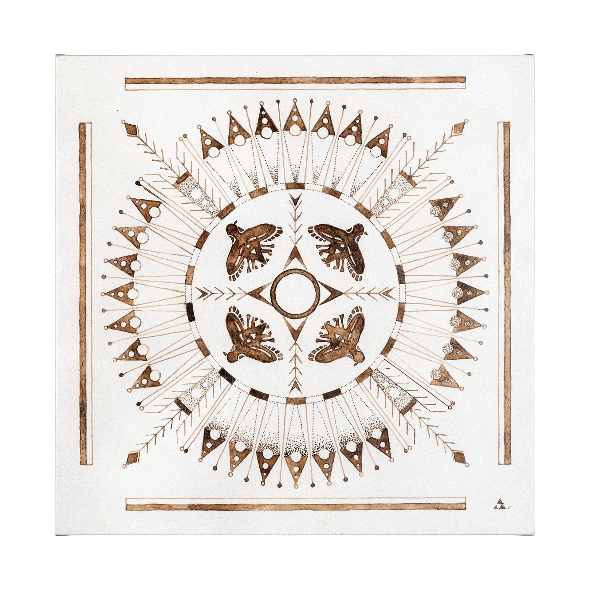 Sandpainting-Watercolor I by Chad Mackay a Hand Embellished Textured Canvas — product photograph