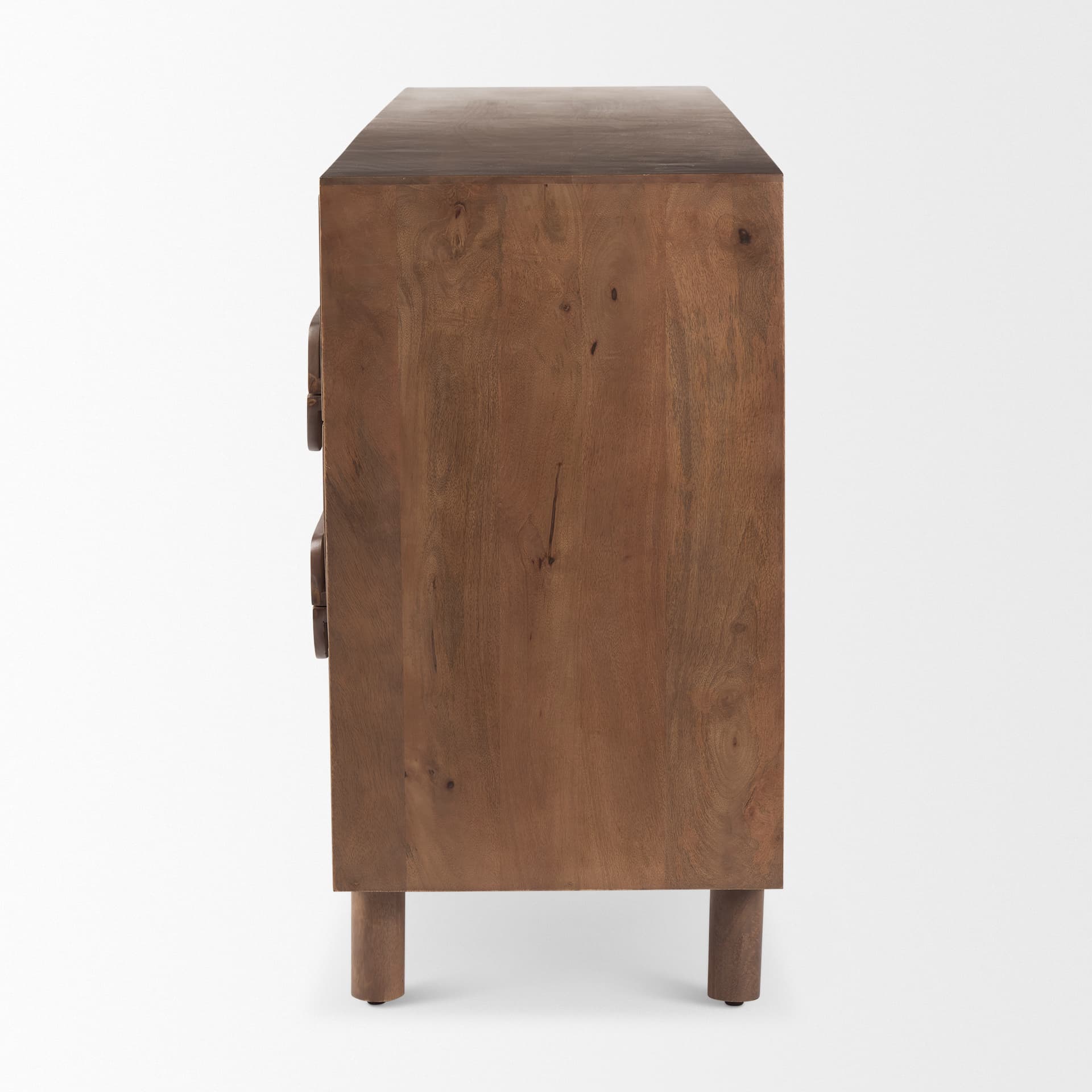 Astrid 71L x 17W x 30.3H Medium Brown Solid Wood 6 Drawer Sideboard — product photograph