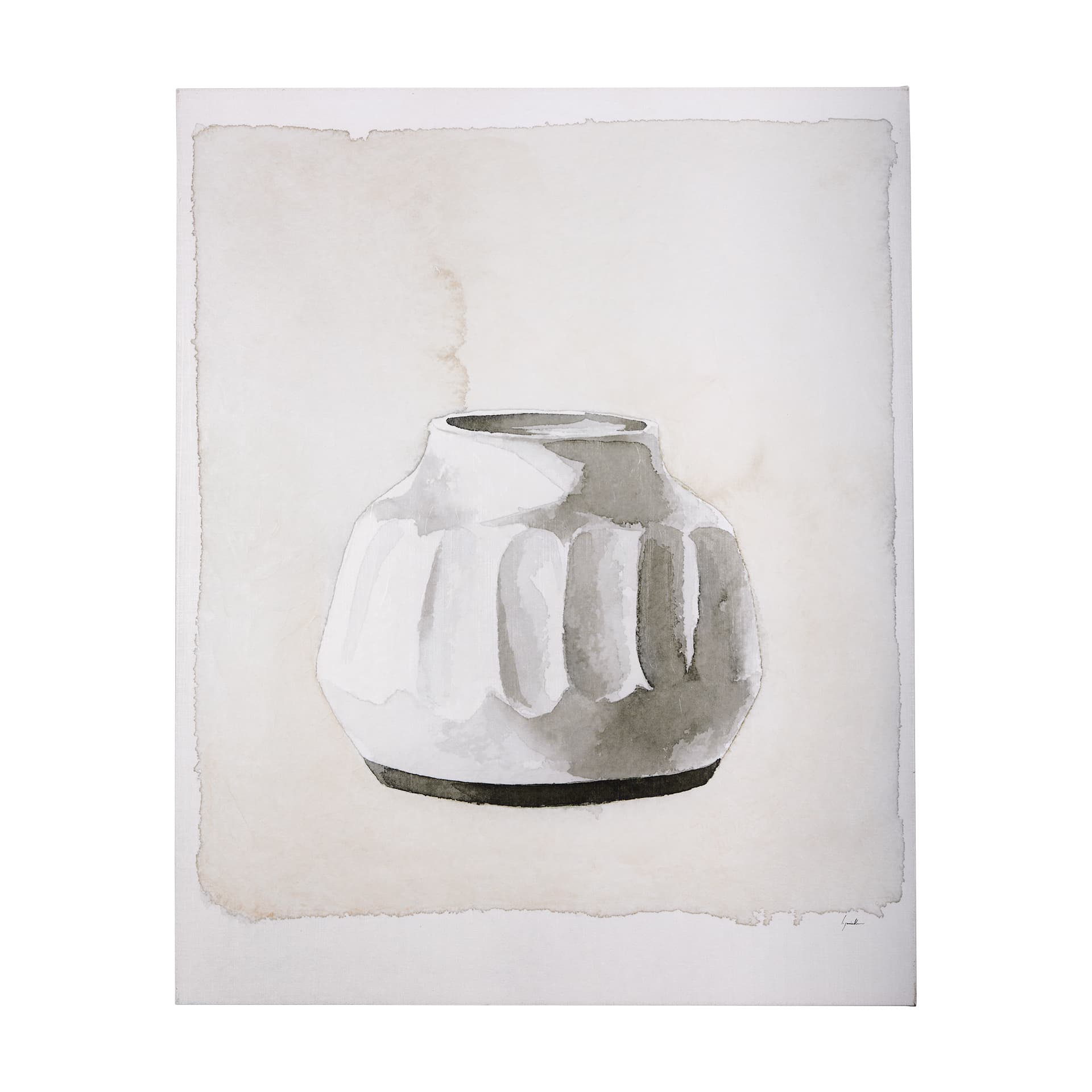 Vessel I by Mercana Studio a Hand Embellished Textured Canvas — product photograph