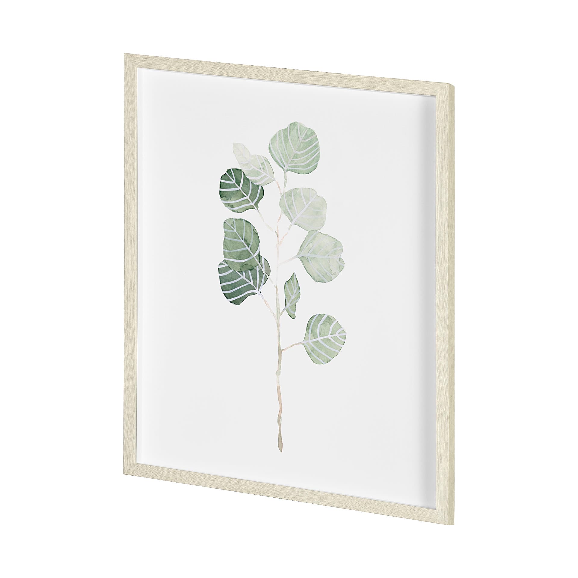 Soft Eucalyptus Branch I by Emma Scarvey Hand Embellished Framed Art Print Matted under Glass — product photograph