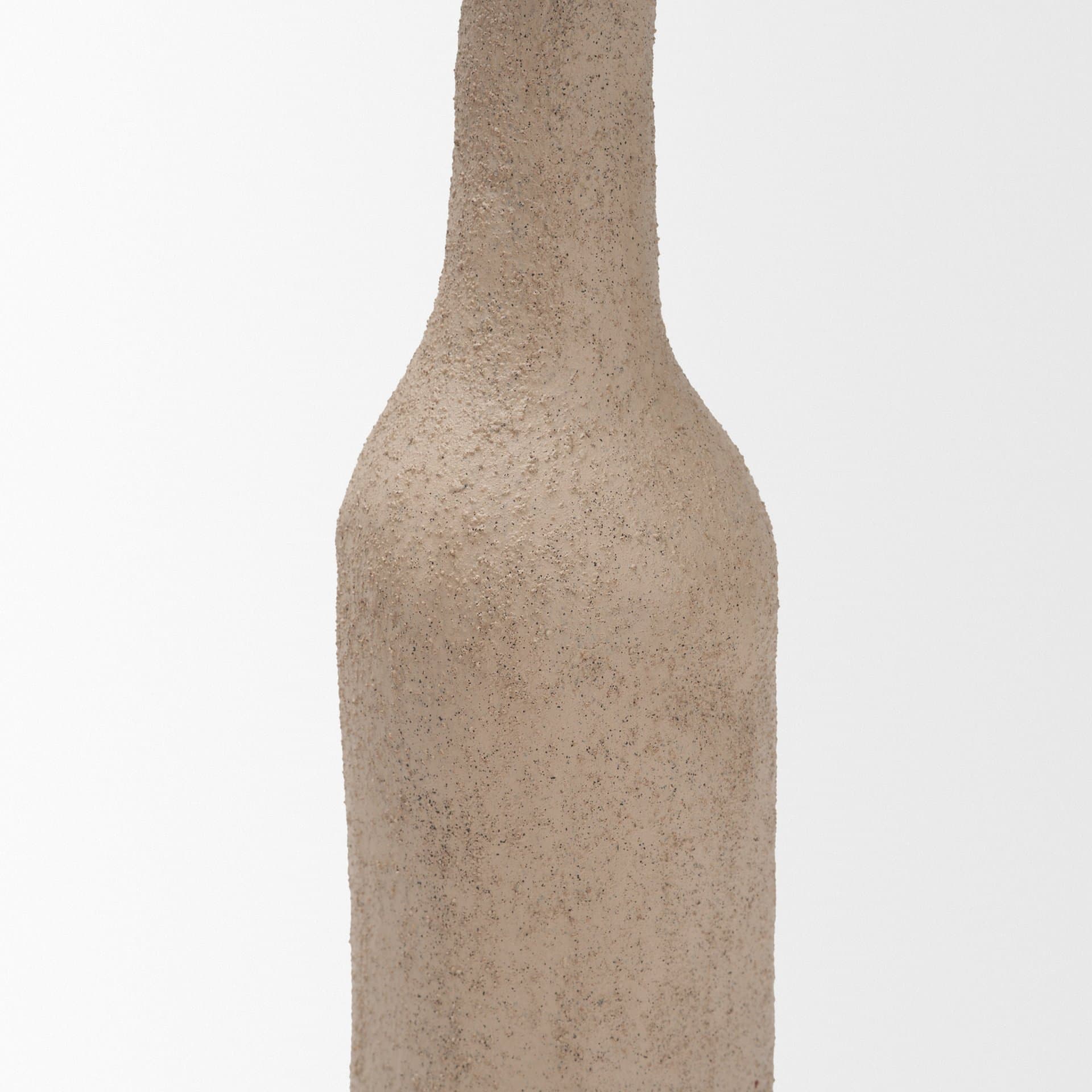 Runa Small Taupe Ceramic Rustic Decorative Bottle — product photograph