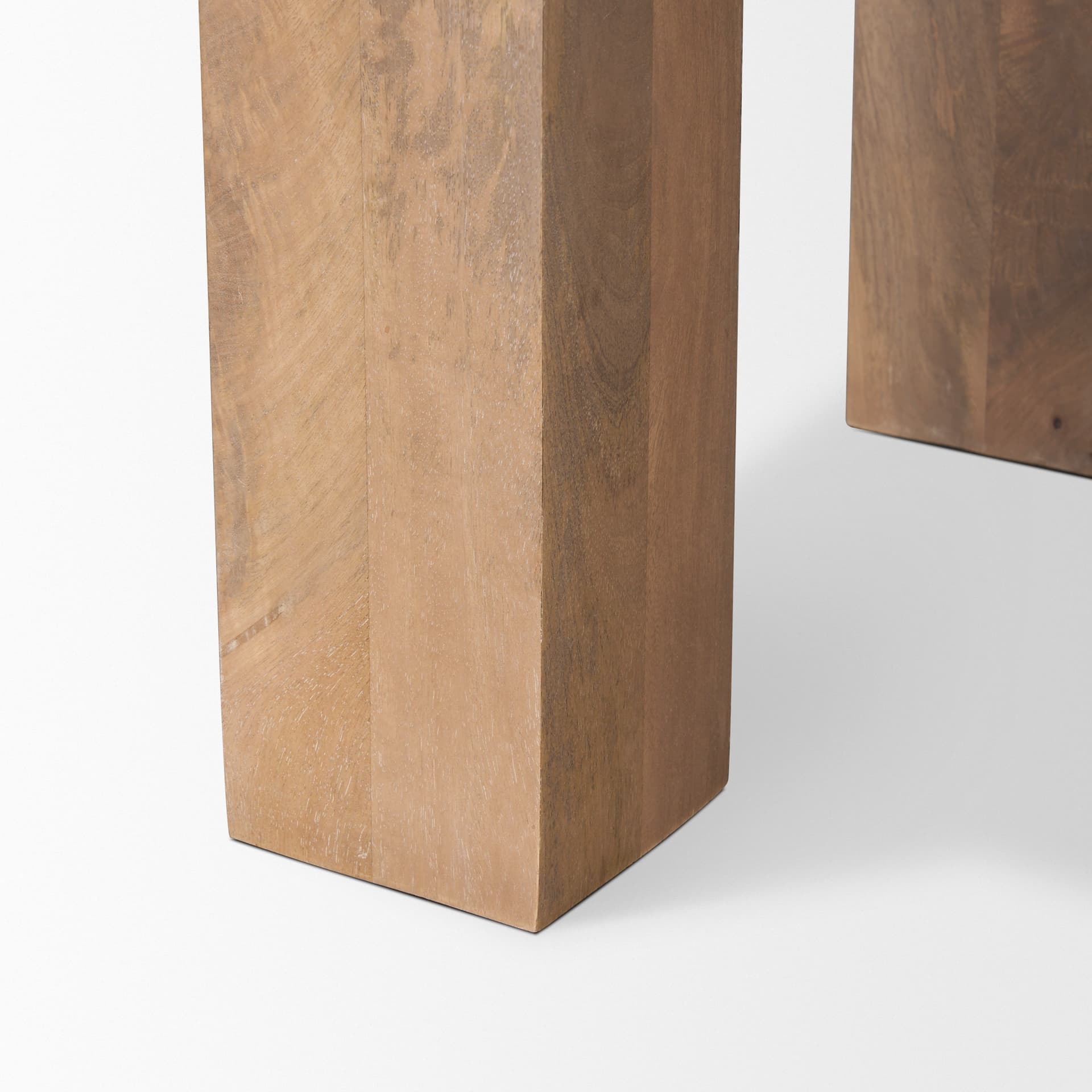 Beth Light Brown Wood Square Accent Table — product photograph