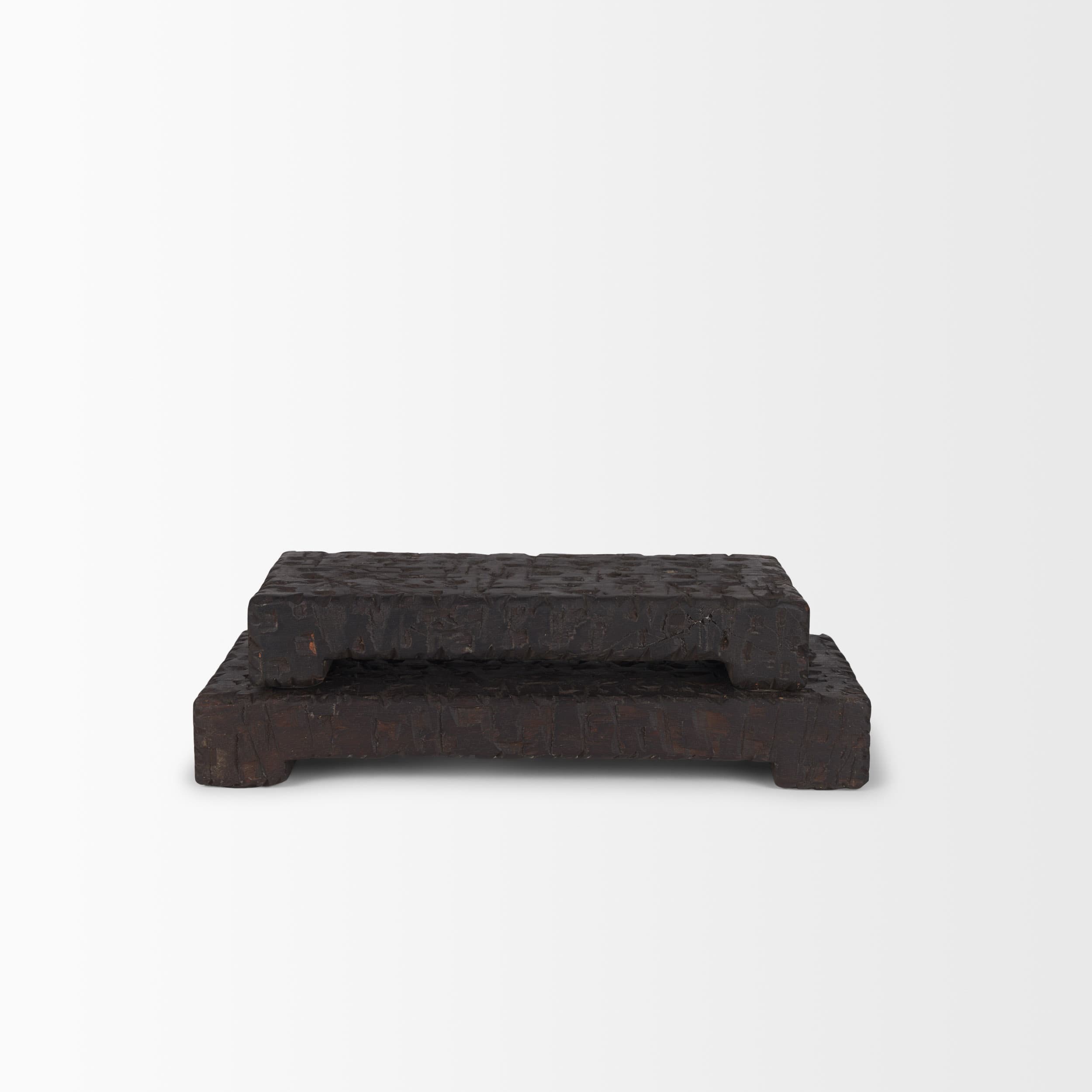 Shira Reclaimed Dark Brown Wooden Riser (Set of 2) — product photograph