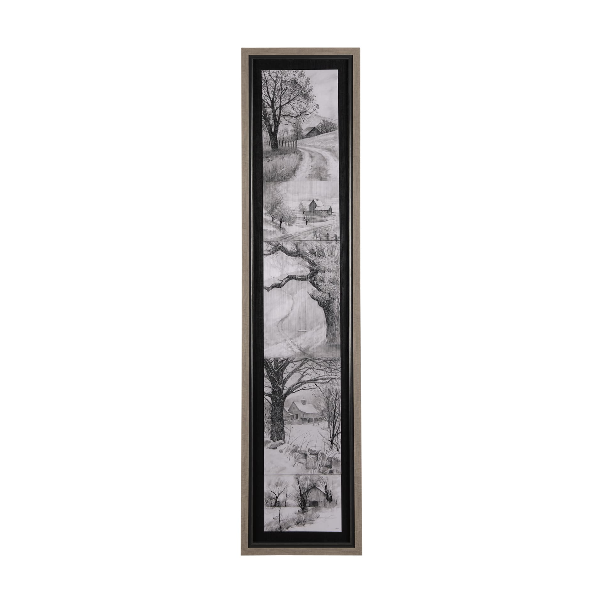 Countryside Sketches II by Ariana a Hand Embellished Textured Framed Art Print — product photograph